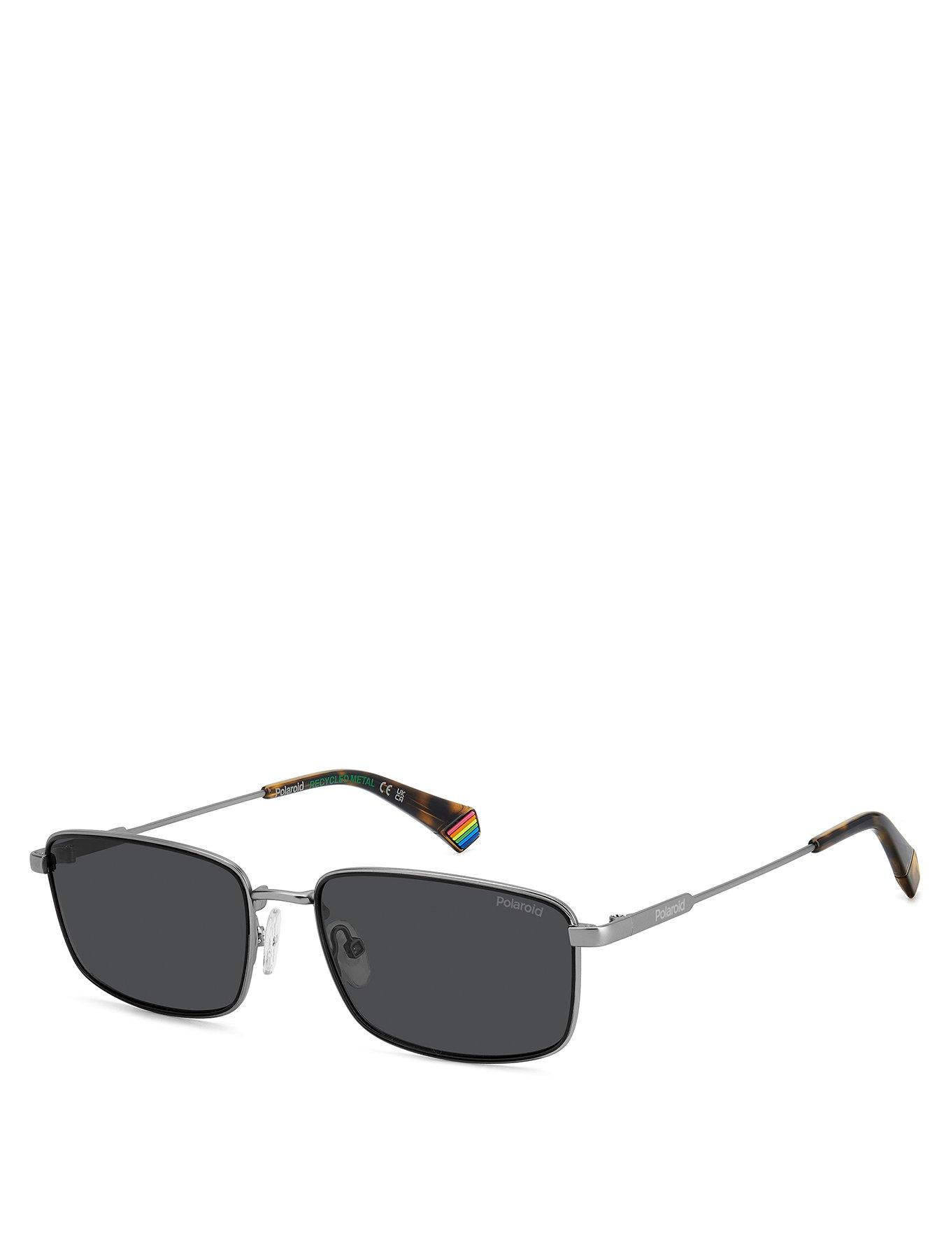 undefined Poloroid Grey Pz Metal Rectangular Sunglasses