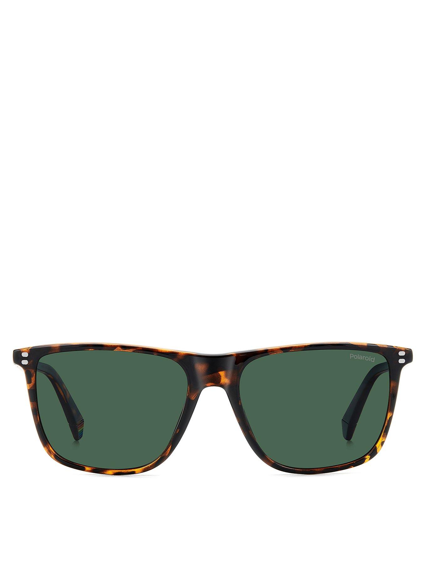 Image 3 of 4 of Polaroid Poloroid Green Pz Rectangular Sunglasses