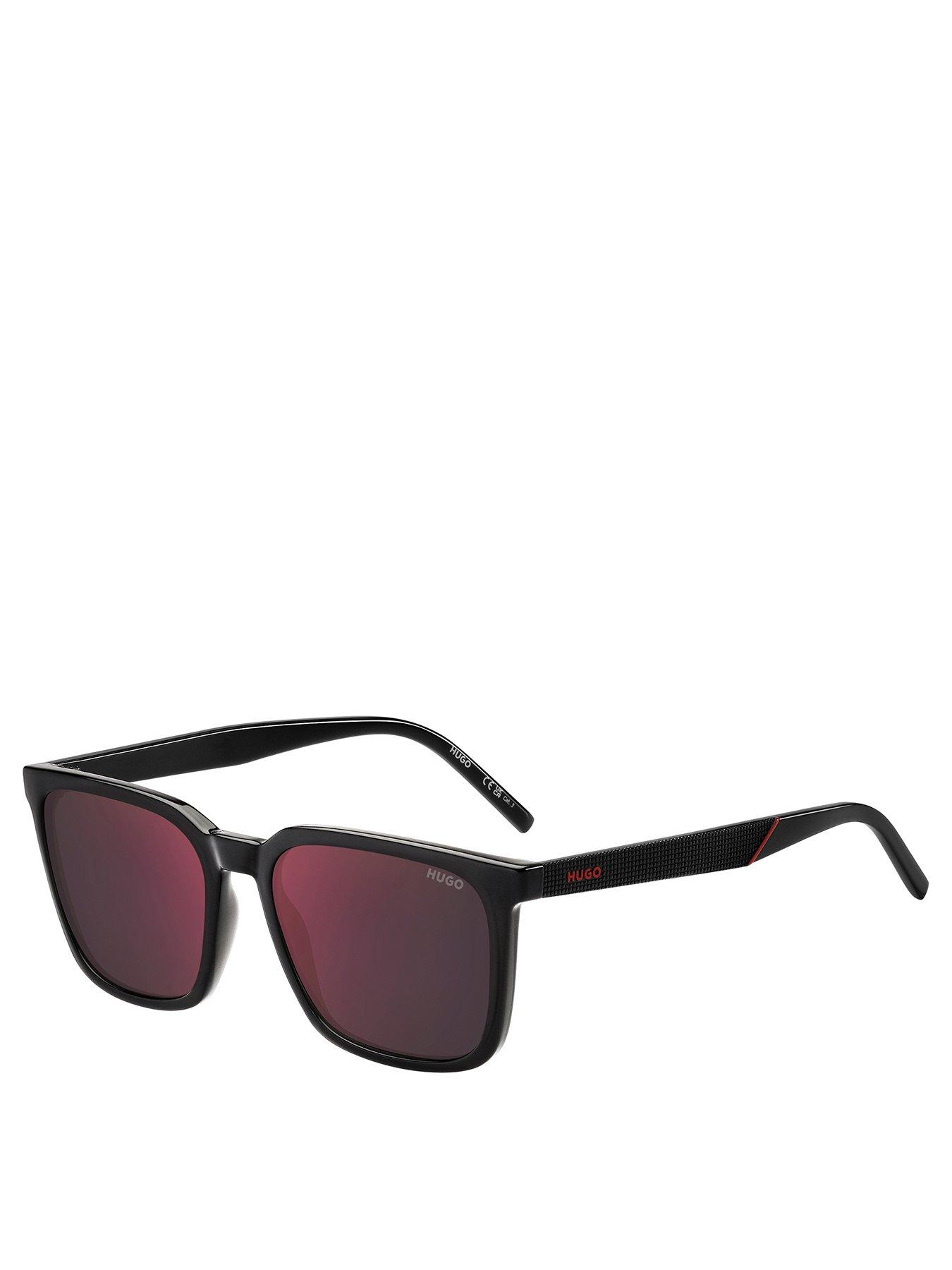 undefined Red Sp Rectangular Sunglasses