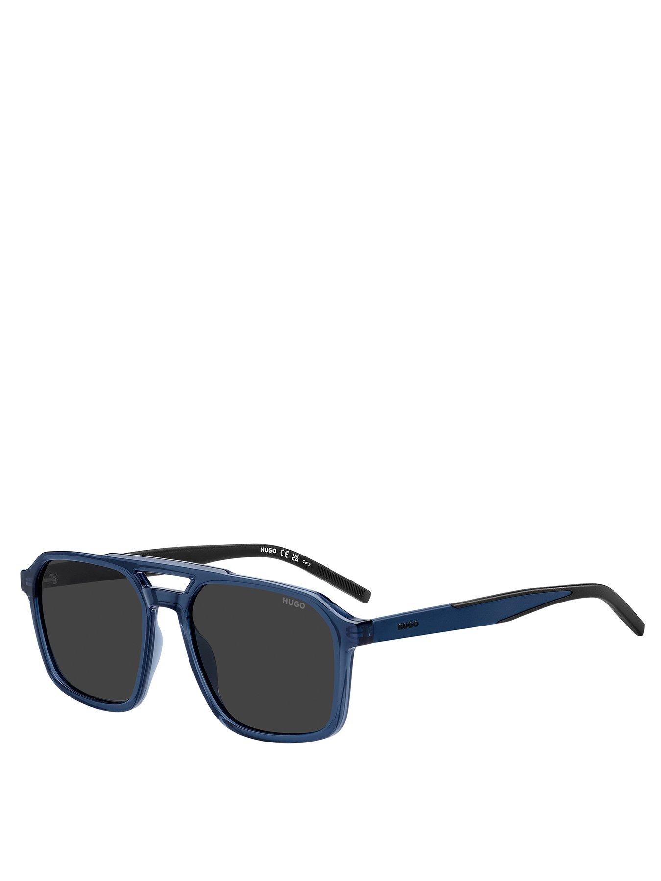 undefined Blue Frame Rectangular Sunglasses
