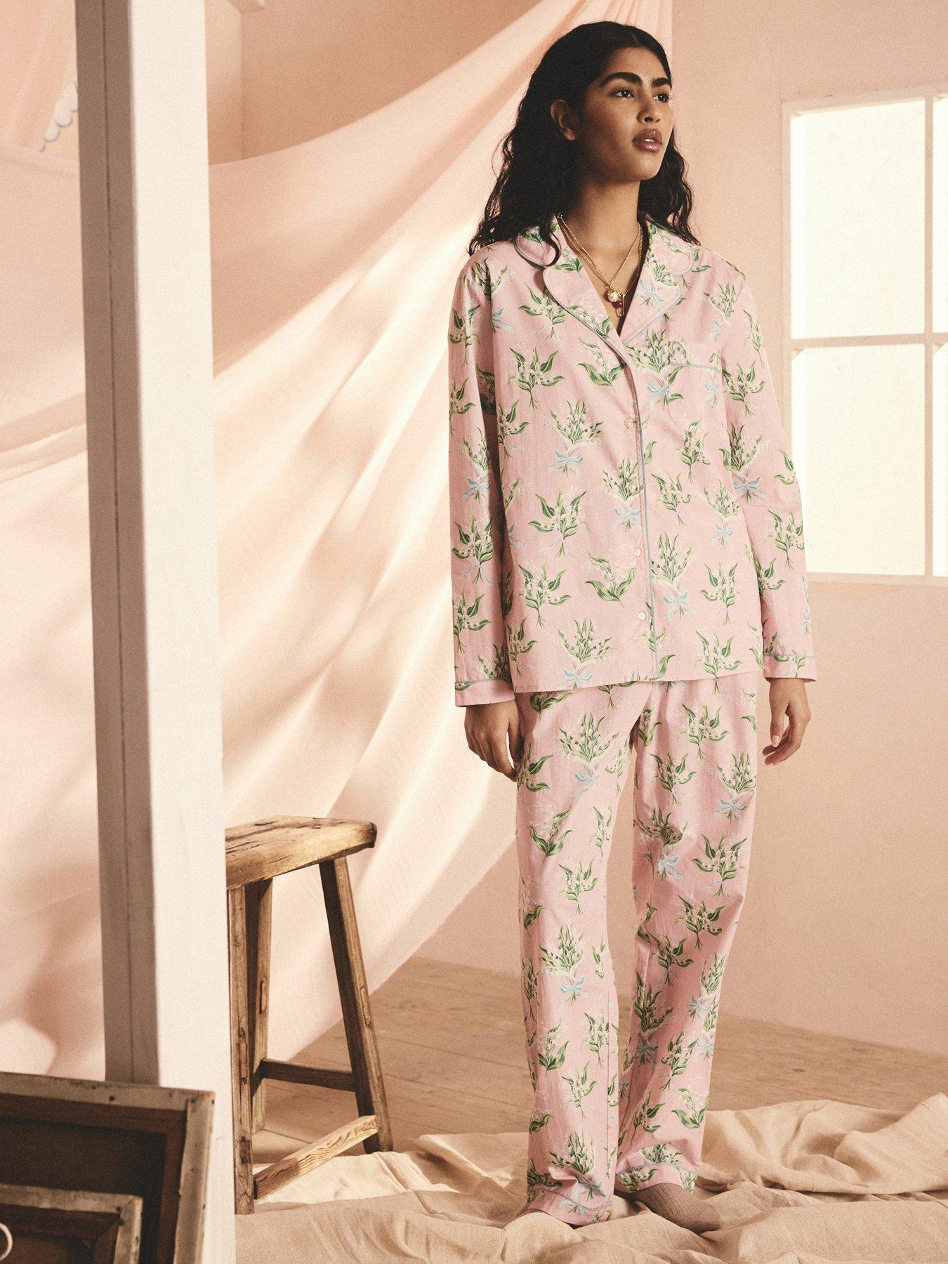 undefined Lily Of The Valley Button Up Pyjamas - Pink