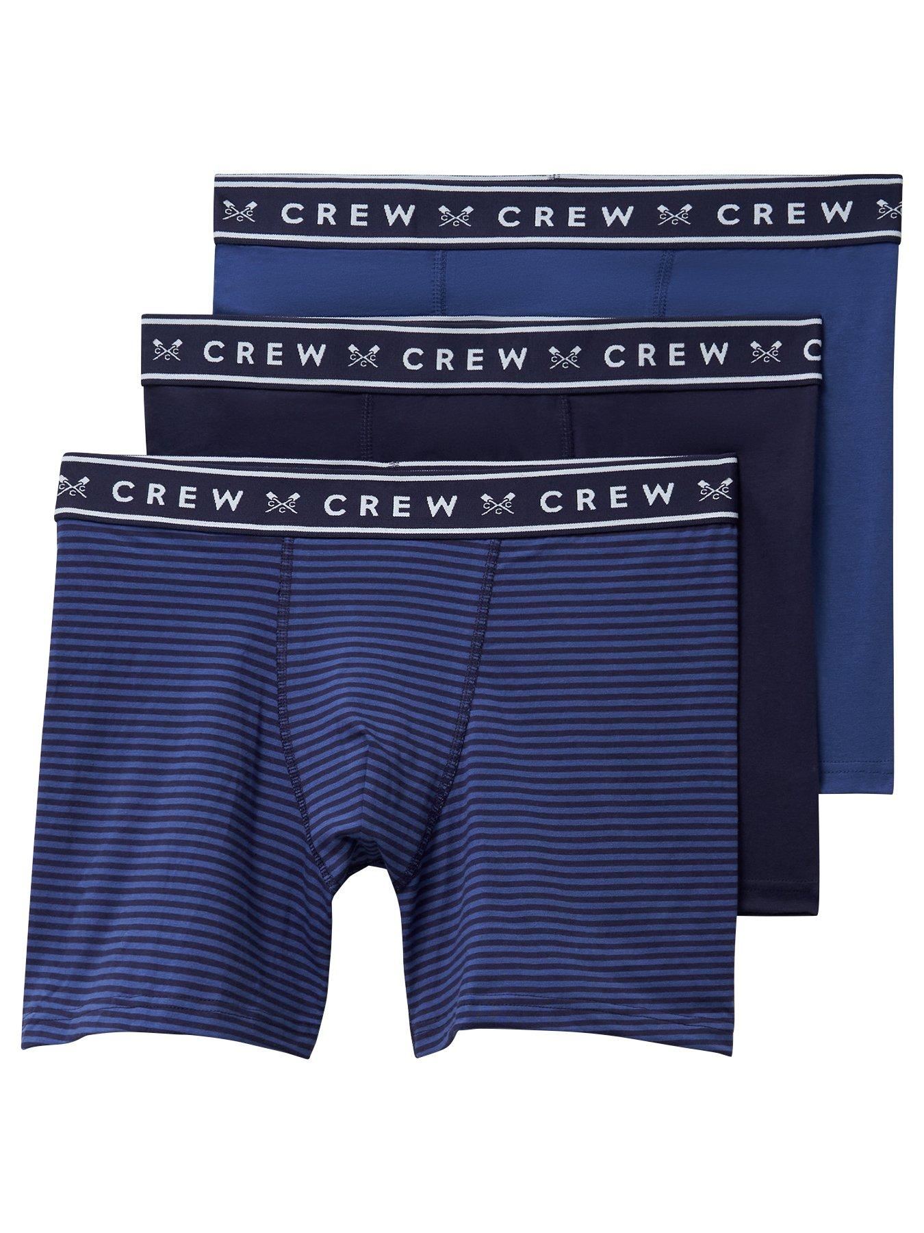 Image 1 of 2 of Crew Clothing 3 Pack Jersey Boxers -dark Blue