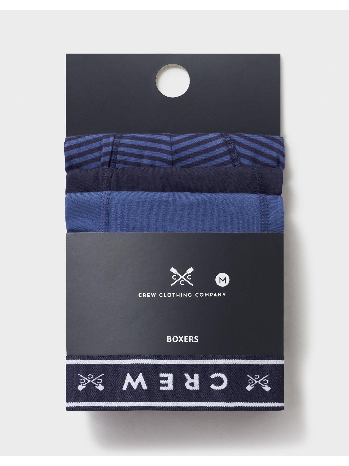 Image 2 of 2 of Crew Clothing 3 Pack Jersey Boxers -dark Blue