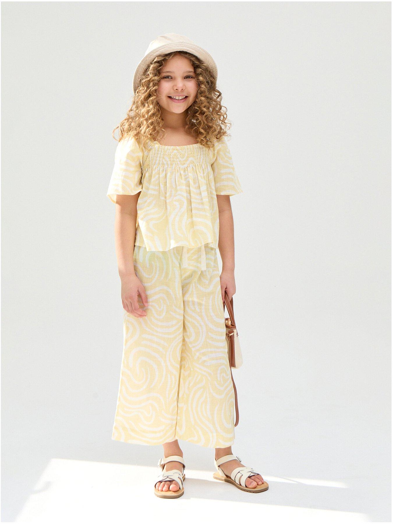 undefined Zebra Top And Trouser Printed Co Ord Set - Yellow