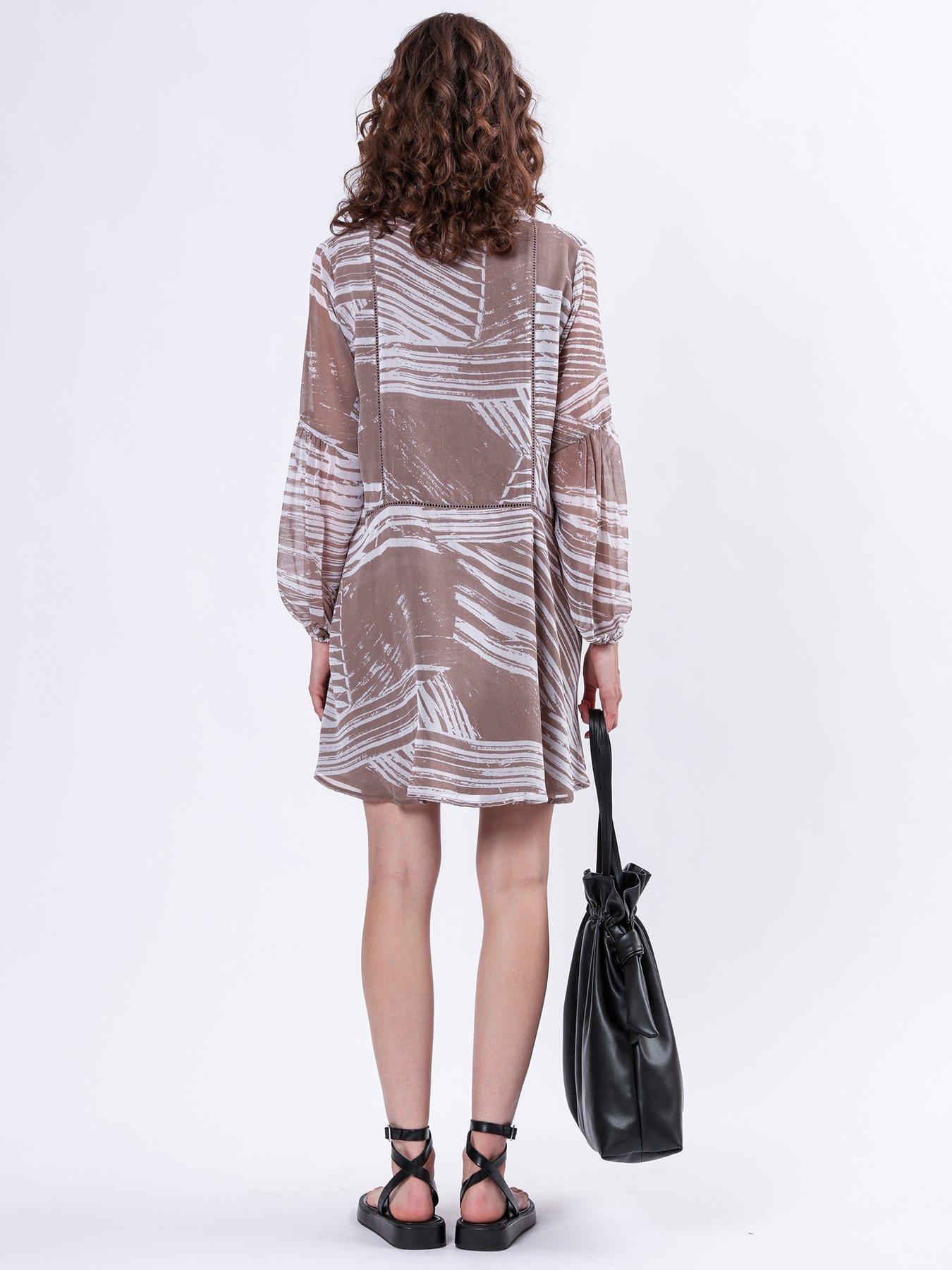 Image 2 of 6 of Religion Ruby Short Dress In Neutral Print