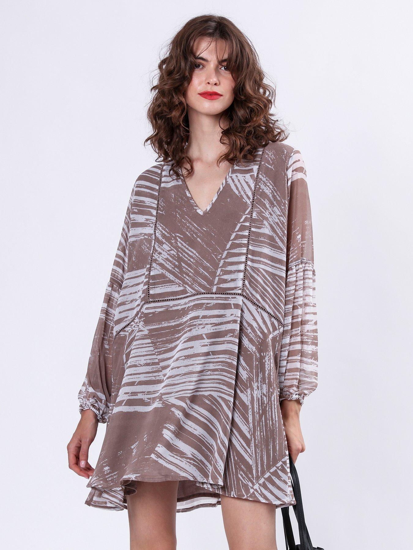Image 5 of 6 of Religion Ruby Short Dress In Neutral Print