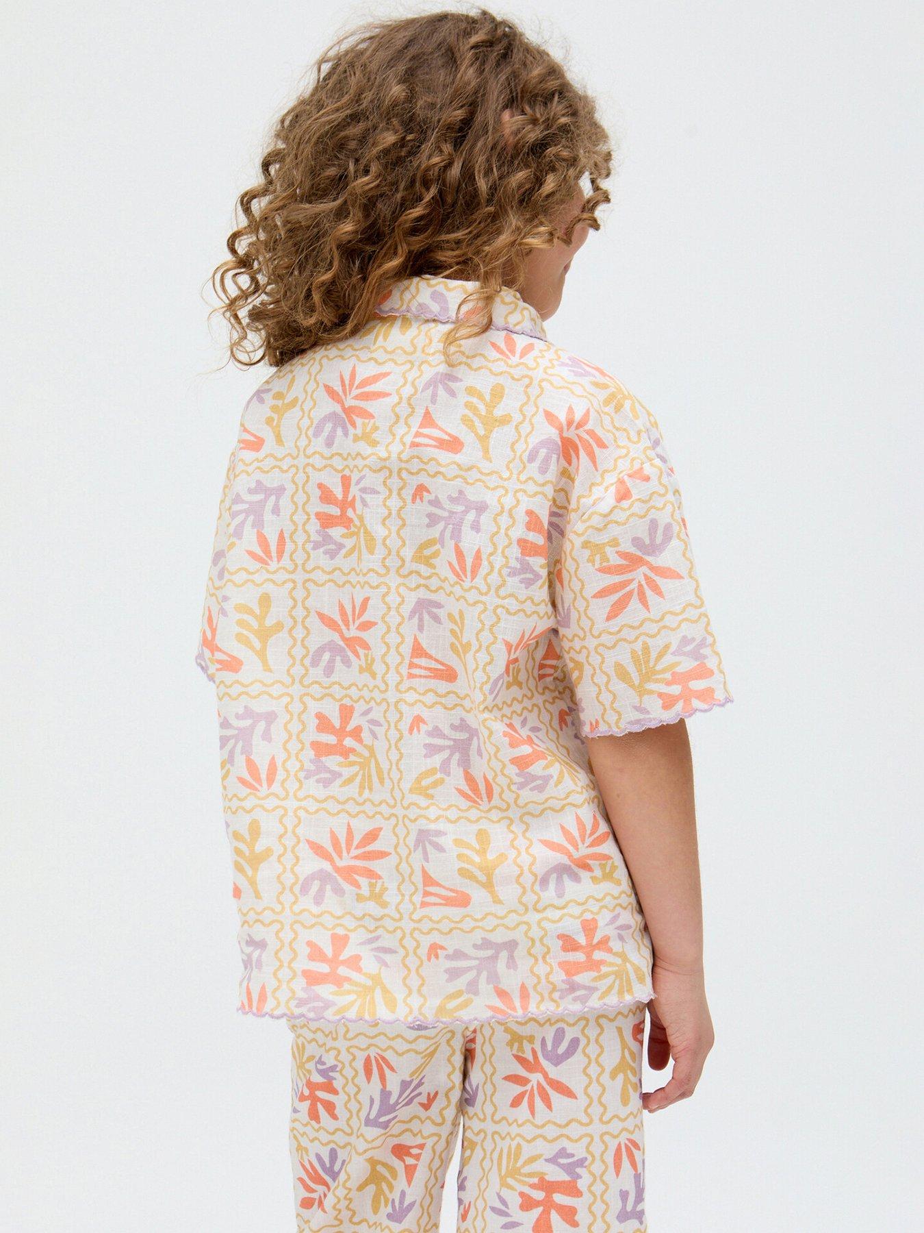 Image 2 of 4 of Raffya Kids Girls Gilly Co Ord Short Sleeve Shirt - Multi