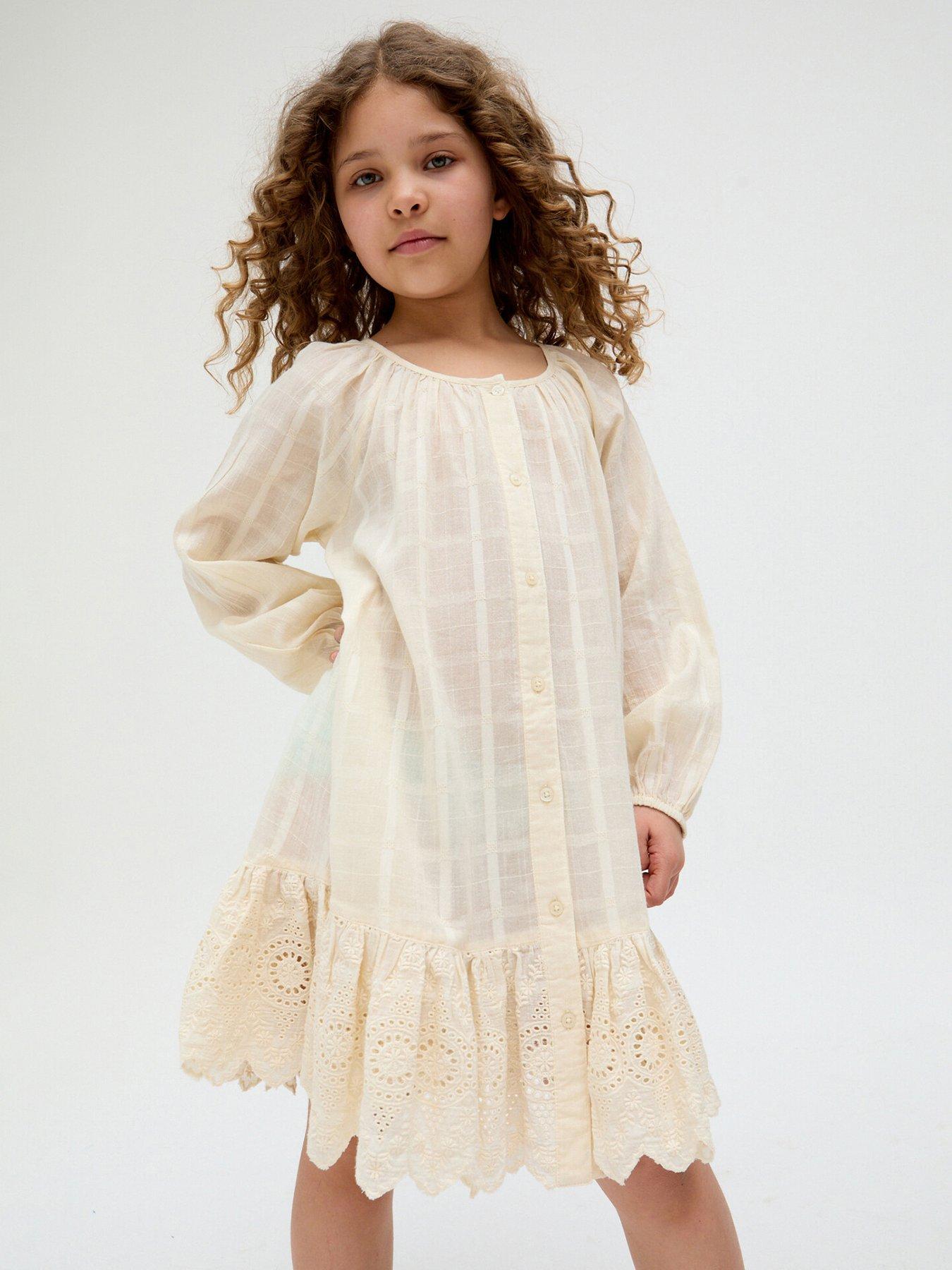 undefined Girls Olivia Mini Dress - Cream