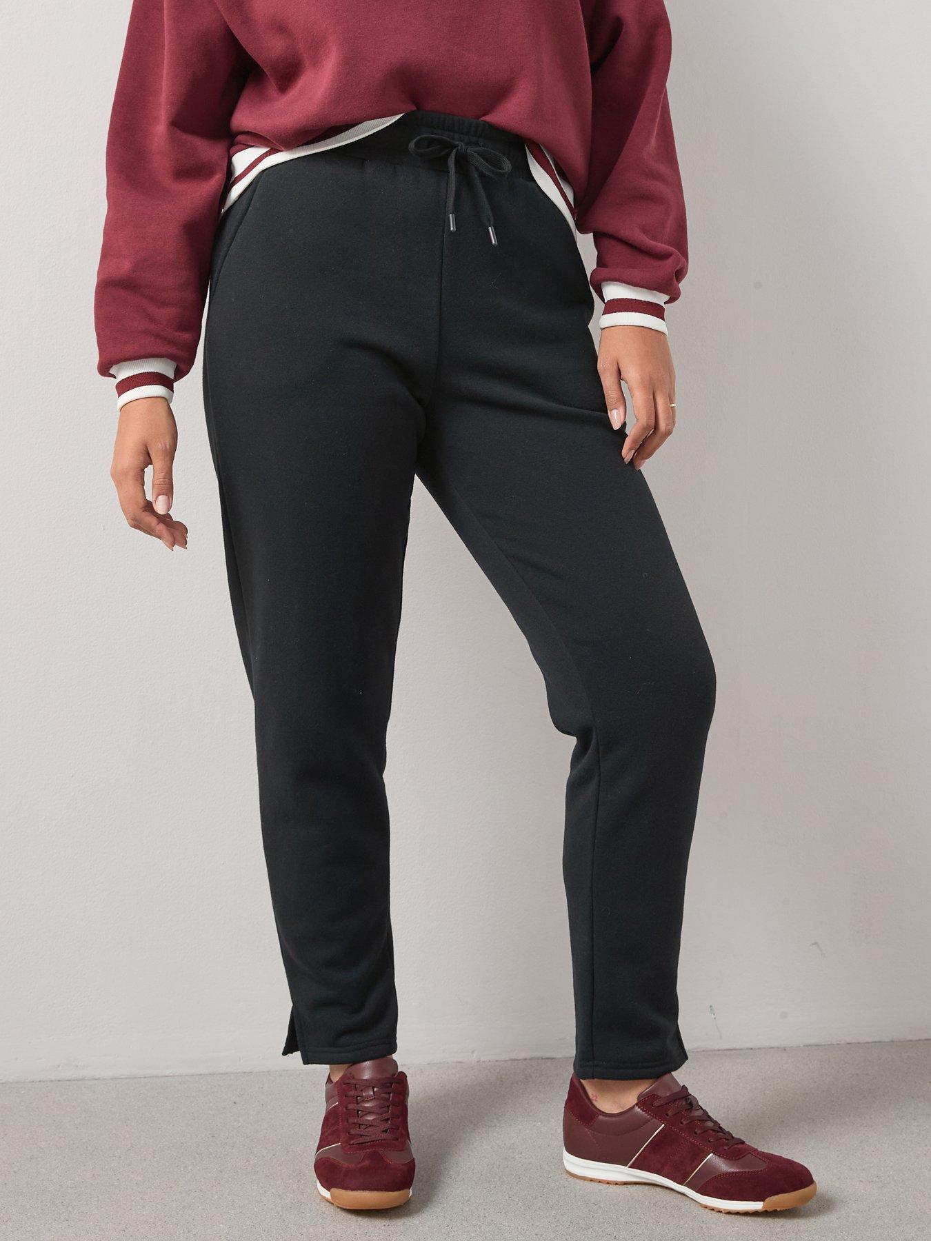 V by Very Curve Straight Leg Jogger - Black