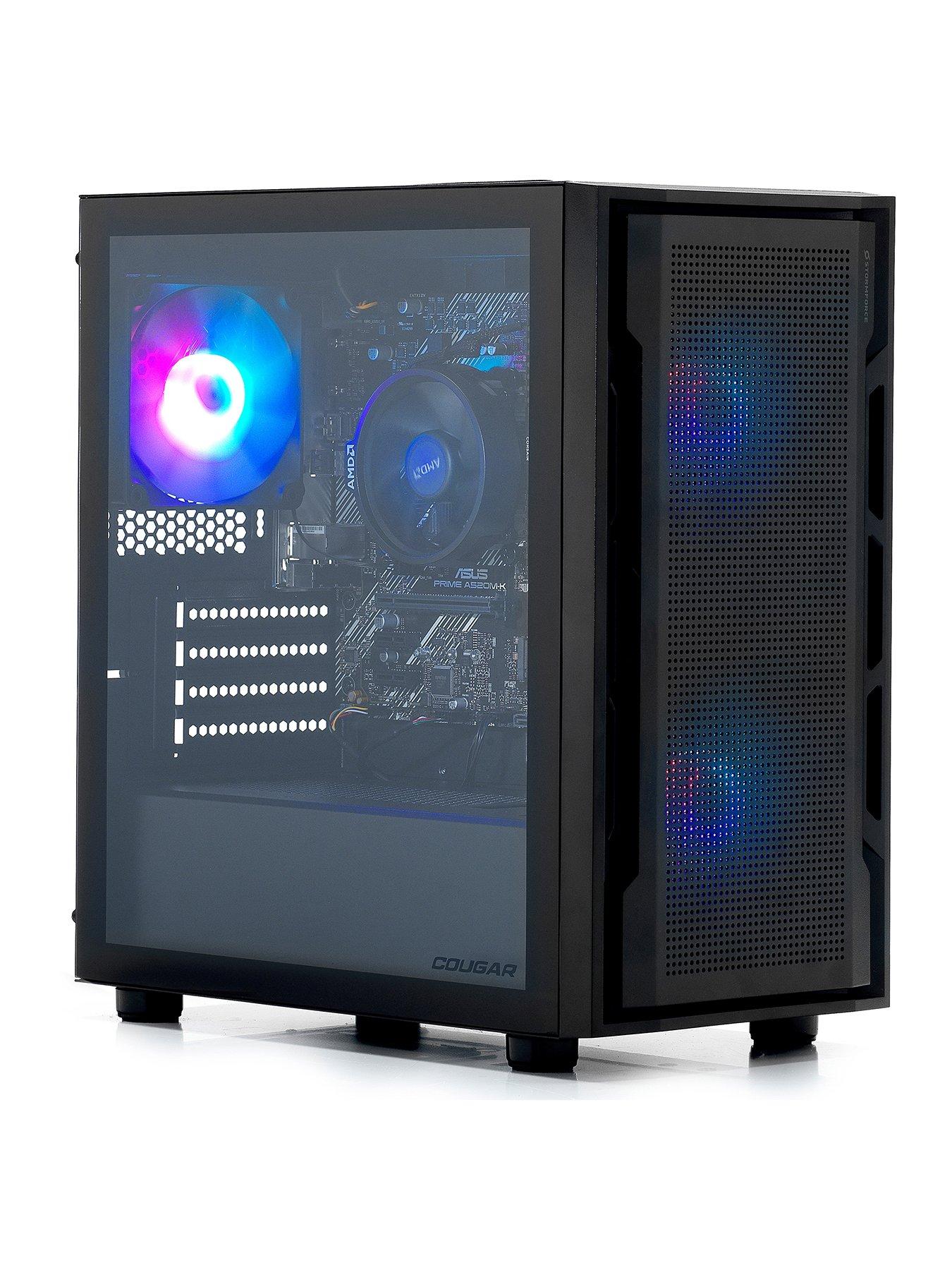 Image 2 of 6 of Stormforce Uniface Gaming Desktop - GeForce RTX 3050 - AMD Ryzen 5 - 16GB RAM 1TB SSD - Black