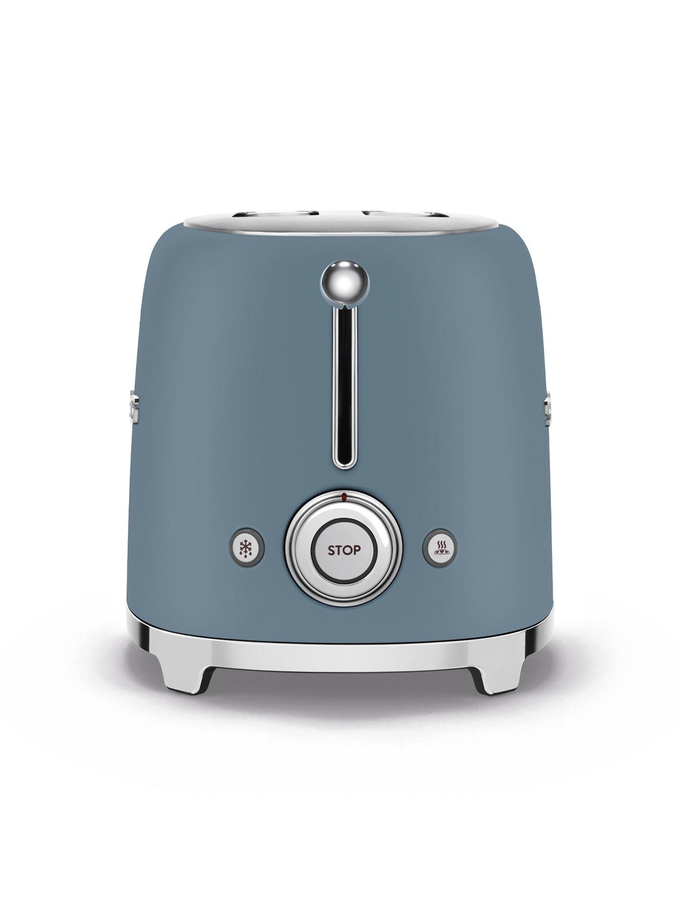 Image 3 of 5 of Smeg TSF01 Retro Style 2 Slice Toaster, 950W - Storm Blue