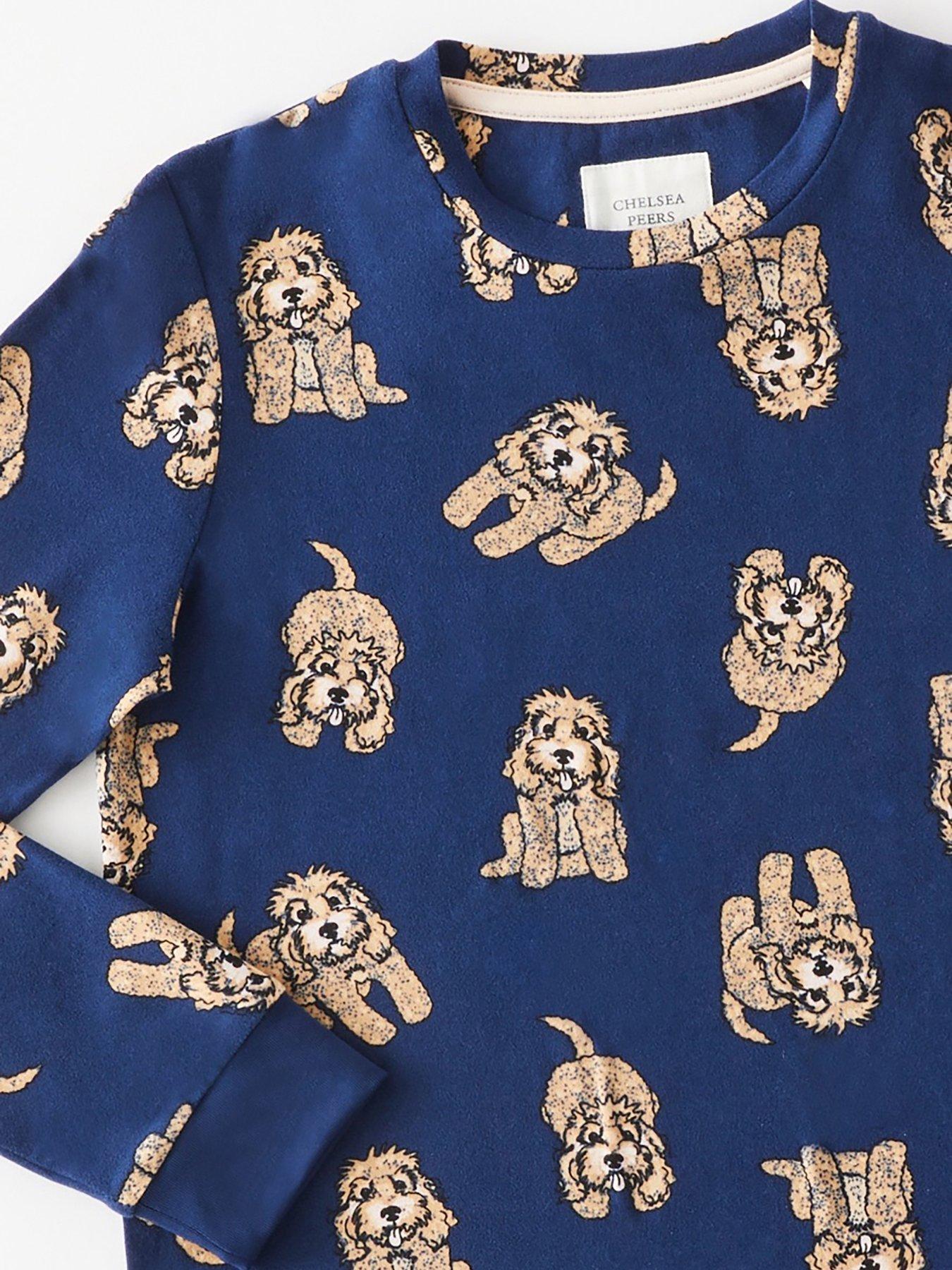 CHELSEA PEERS Kids Unisex Cockapoo Print Long Pyjama Set - Navy | Very