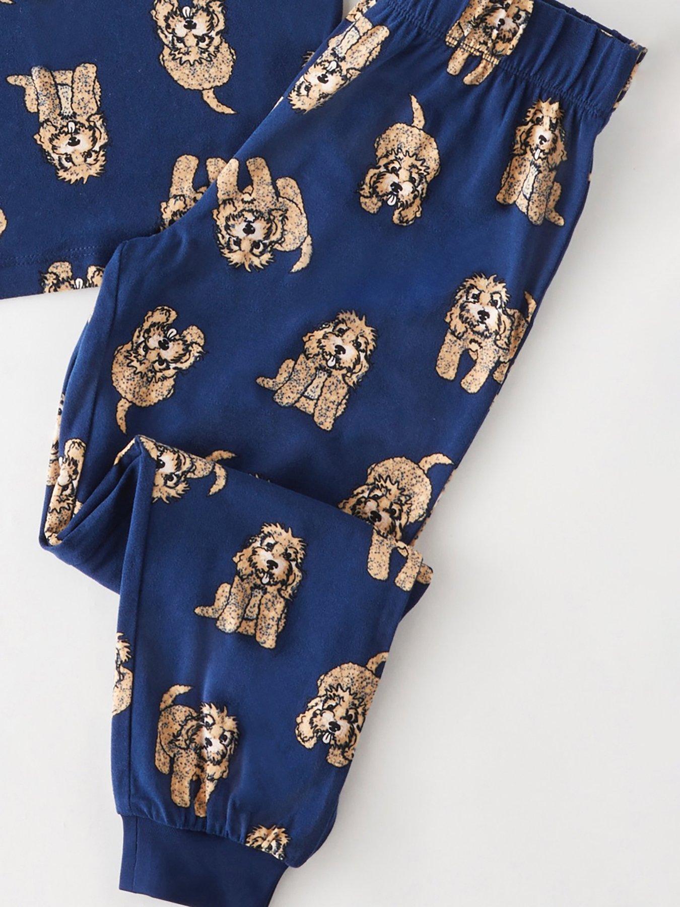 CHELSEA PEERS Kids Unisex Cockapoo Print Long Pyjama Set - Navy | Very