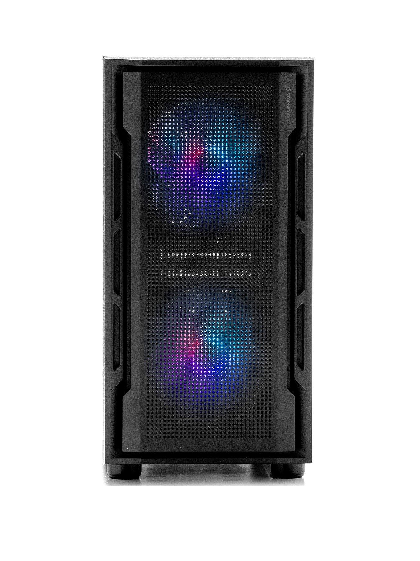 Image 1 of 6 of Stormforce Uniface Gaming Desktop - AMD Ryzen 5, 16GB RAM, 1TB SSD - Black