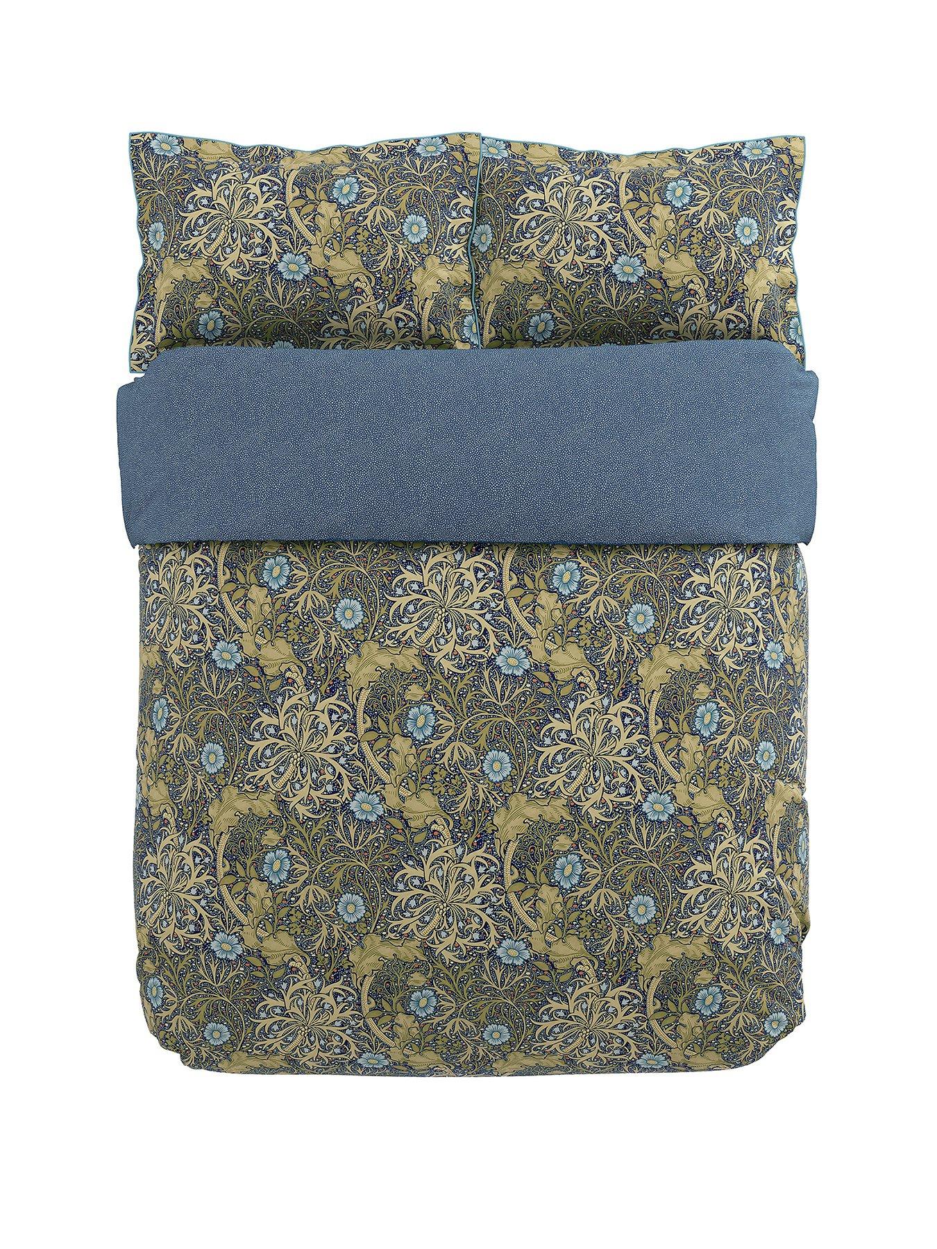 Image 2 of 5 of Morris & Co Seaweed 100% Cotton Duvet Cover Set
