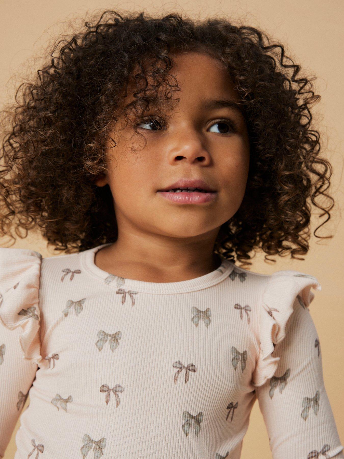 Lil Atelier Mini Girls Bow Print Long Sleeve T-shirt - Peony Bow