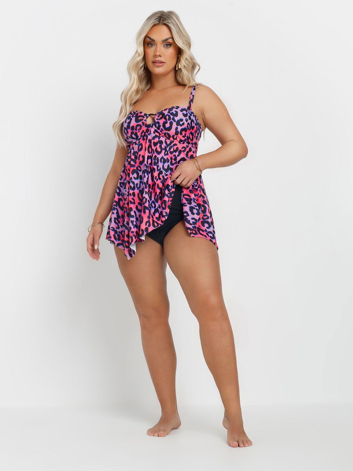 Image 3 of 4 of Yours Curve Animal Ring Bandeau Tankini
