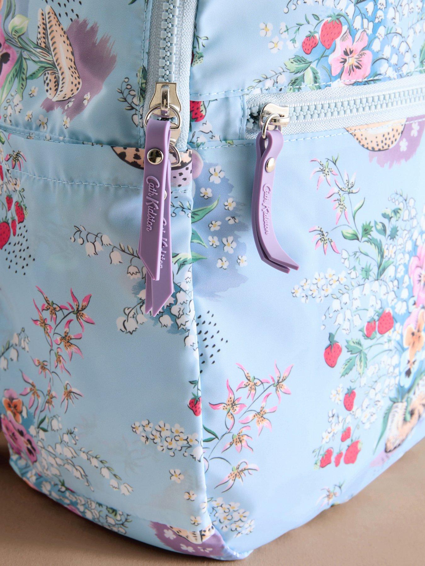 Image 4 of 4 of Cath Kidston Bouquet Foldaway Backpack - Blue