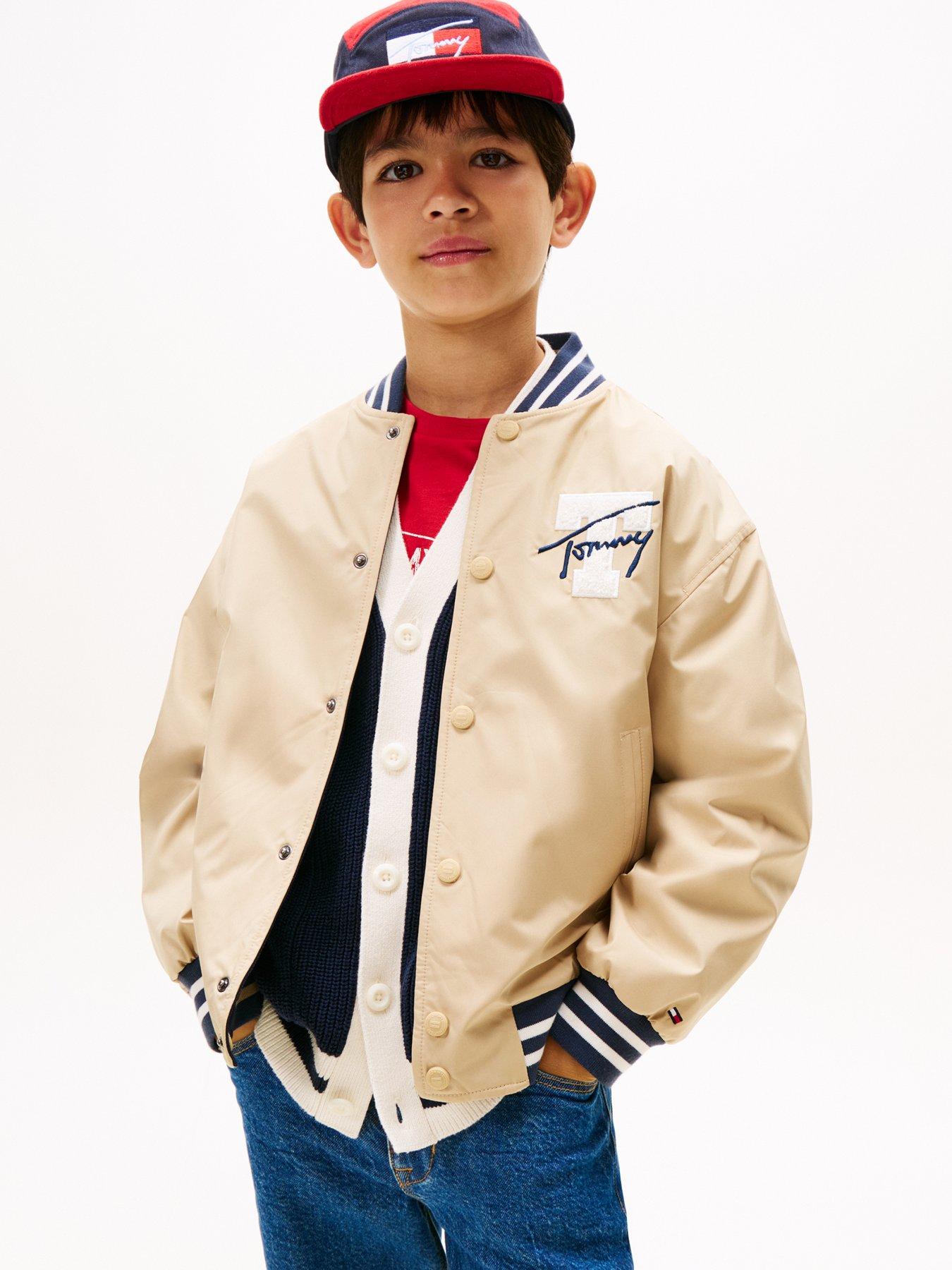 undefined Boys Reversible Bomber Jacket - Beige