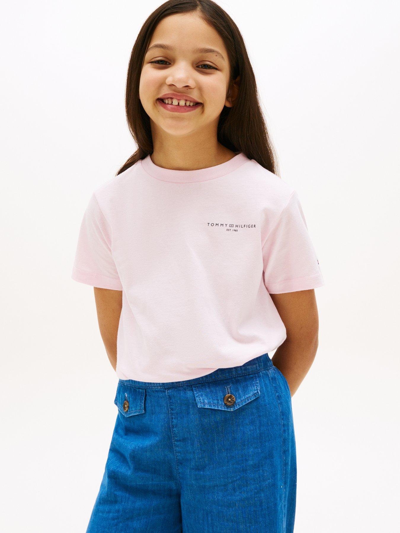 undefined Girls Mini Corp Short Sleeve T-Shirt - Light Pink