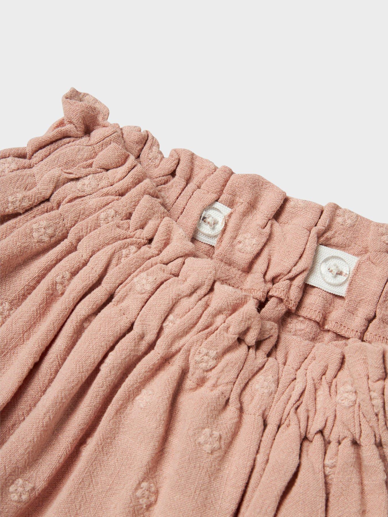 Image 4 of 4 of Lil Atelier Mini Girls Embroidered Skirt - Misty Rose