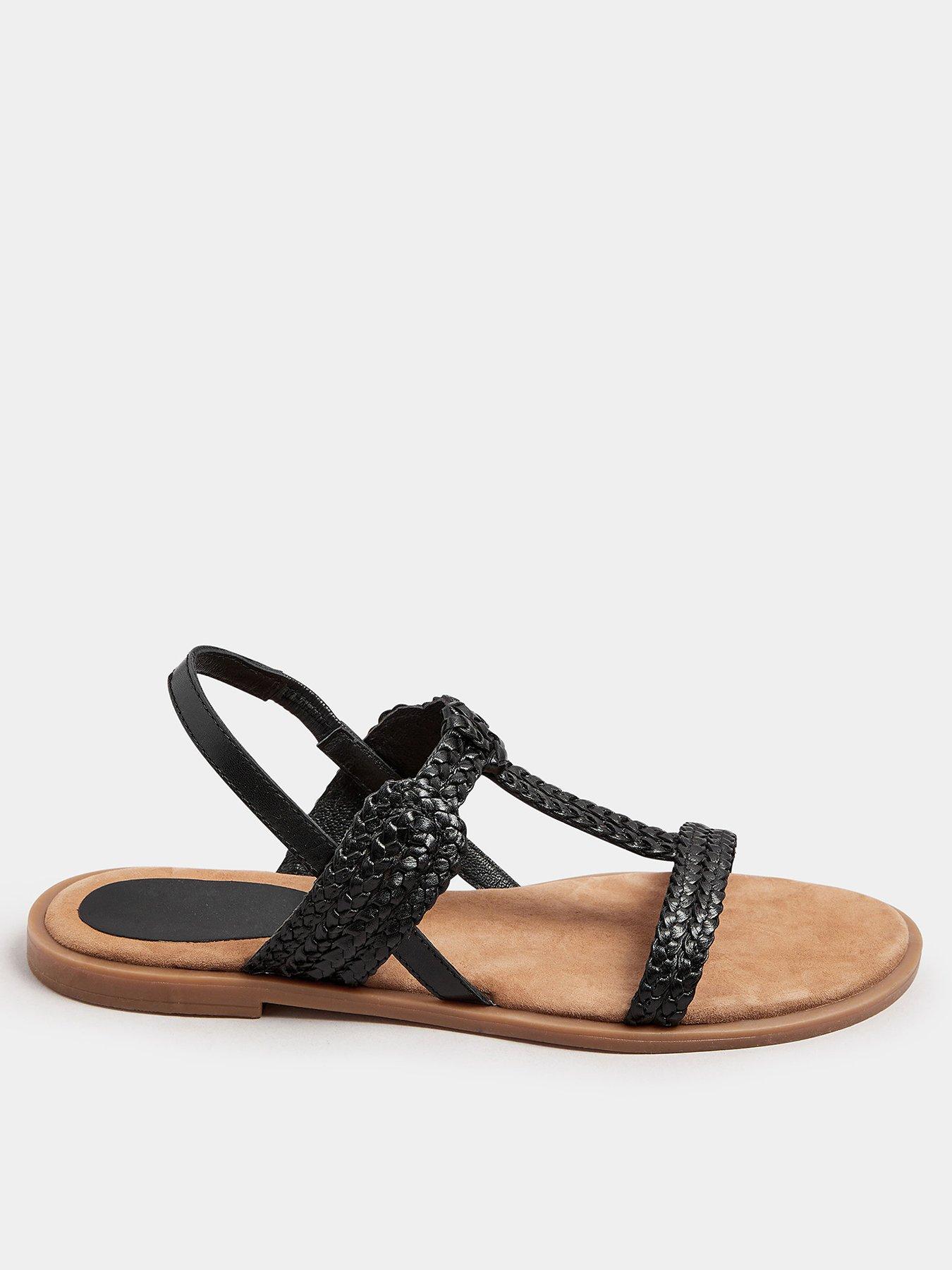 undefined T Bar Plaited Leather Sandal