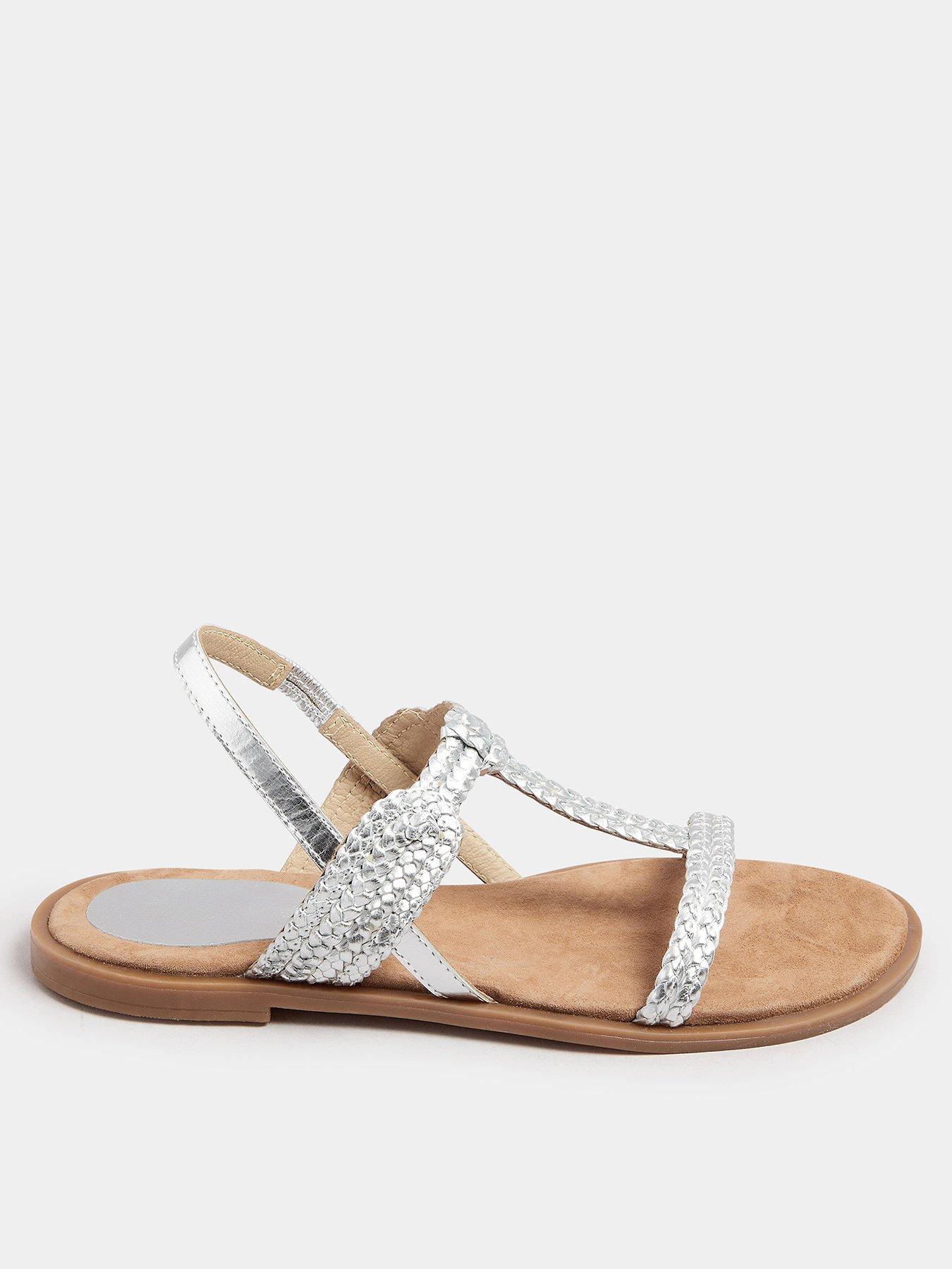 undefined T Bar Plaited Leather Sandal