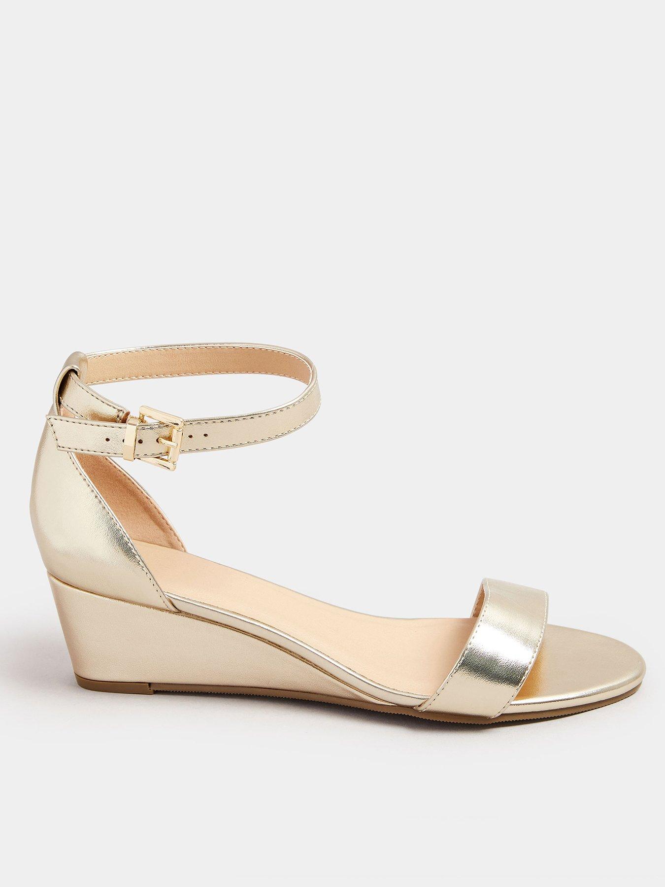 Image 1 of 4 of Yours Extra Wide Fit Two Part Low Wedge Sandal