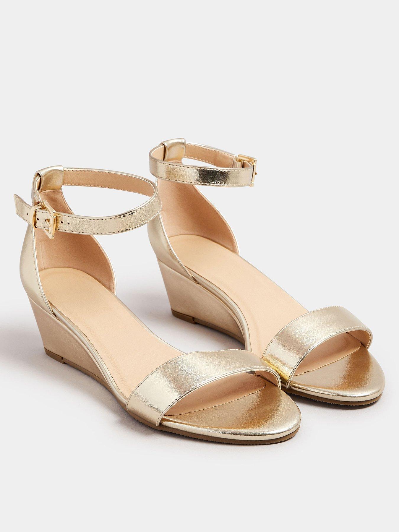 Image 2 of 4 of Yours Extra Wide Fit Two Part Low Wedge Sandal