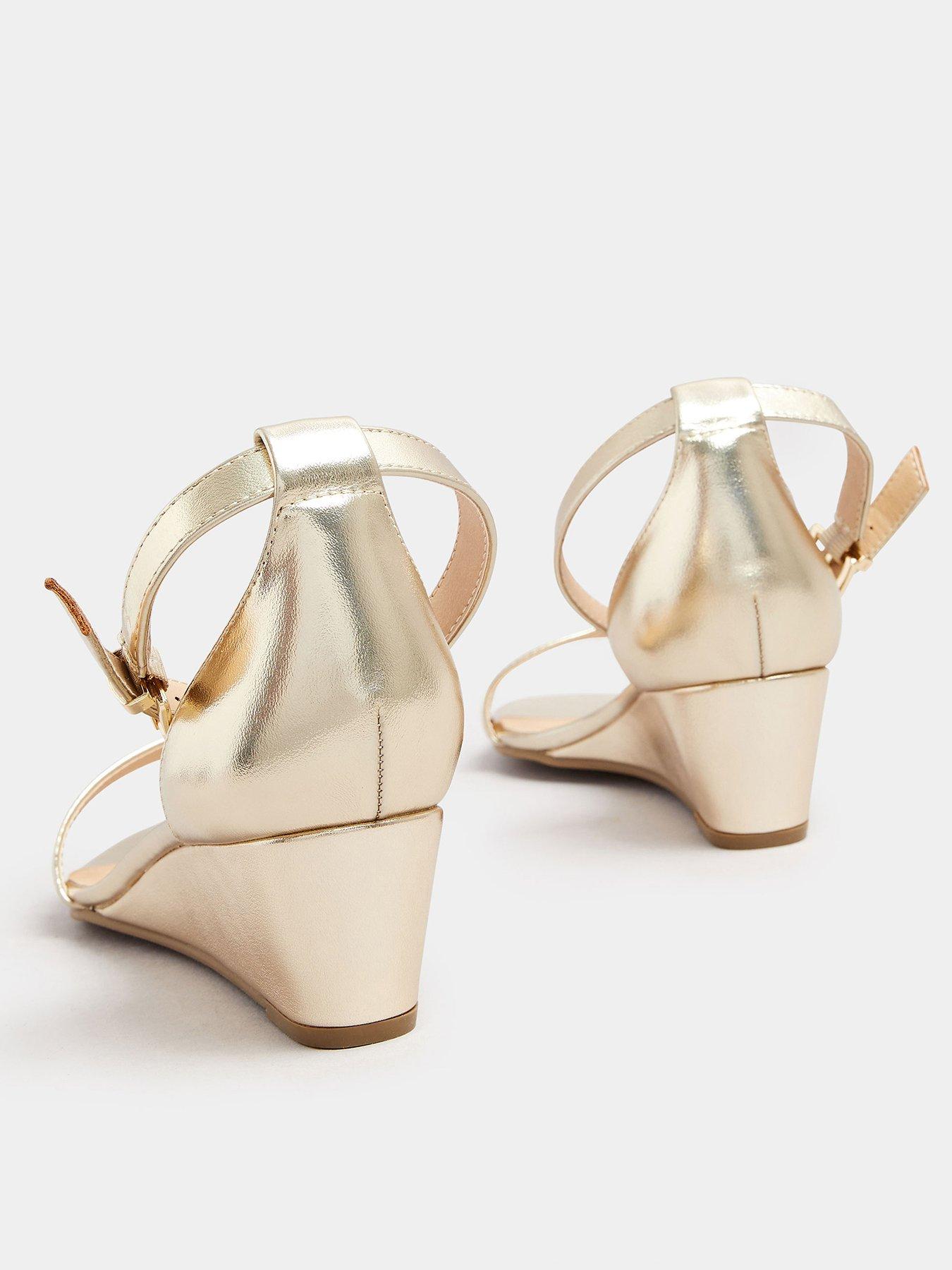 Image 3 of 4 of Yours Extra Wide Fit Two Part Low Wedge Sandal