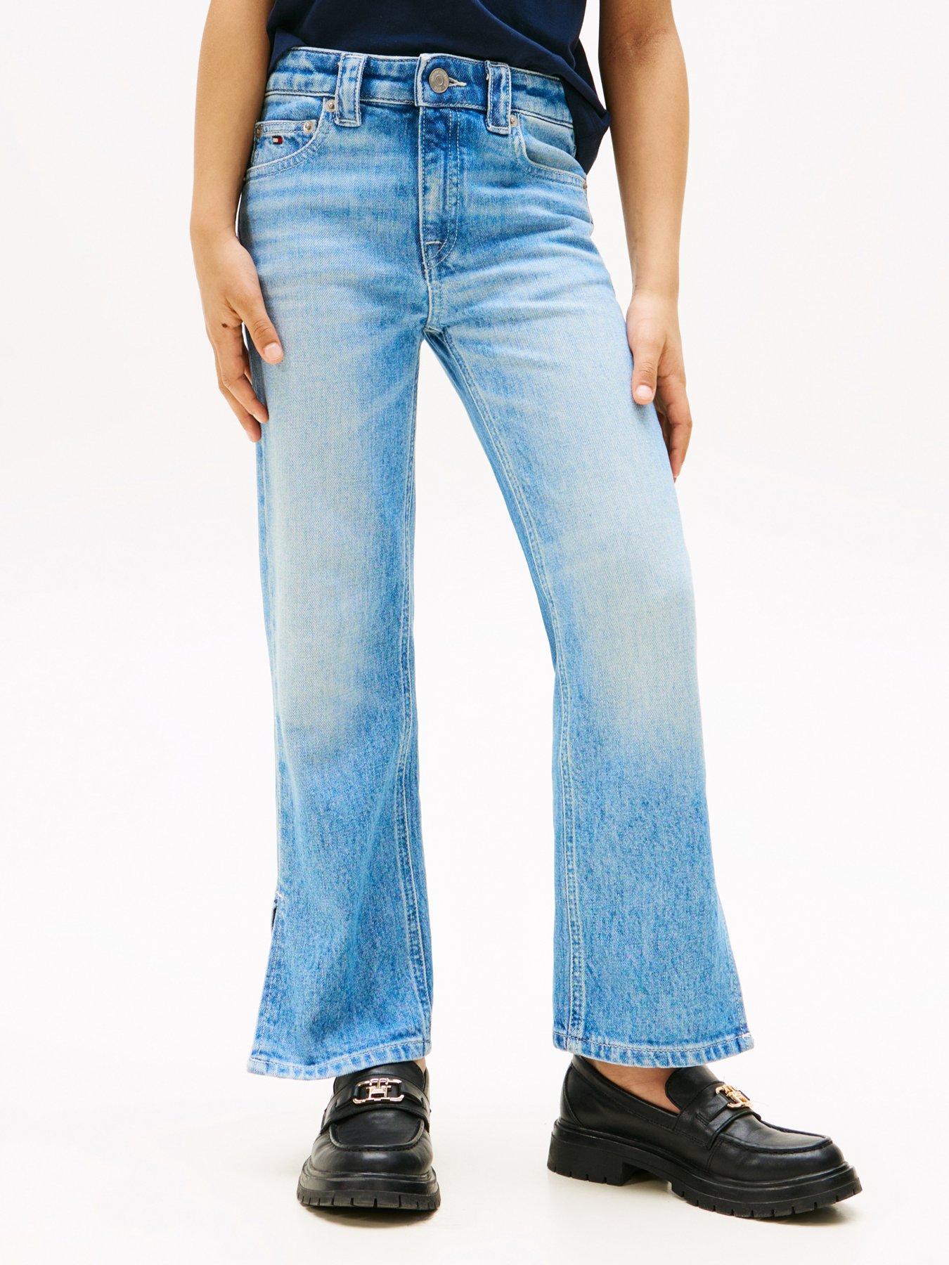 Tommy Hilfiger Girls Girlfriend Light Wash Denim Jean - Blue