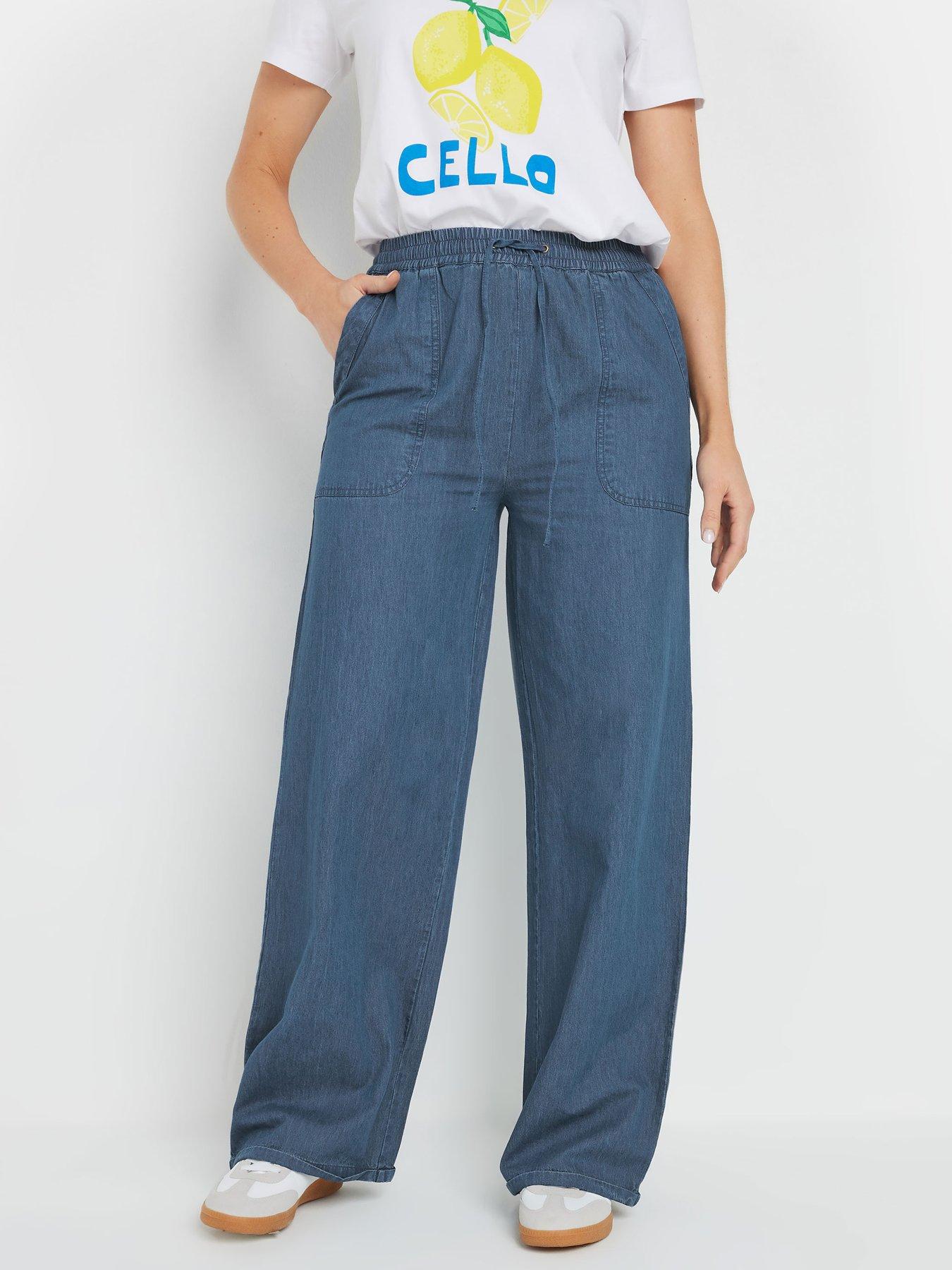 undefined Tall Denim Wide Leg Jogger 36"