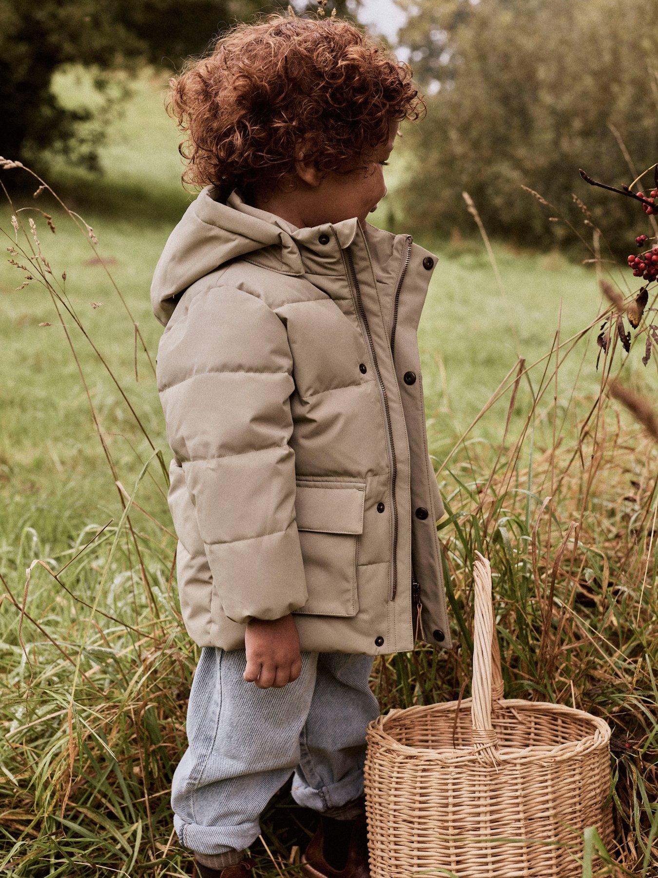 Lil Atelier Mini Boys Long Padded Coat - Green