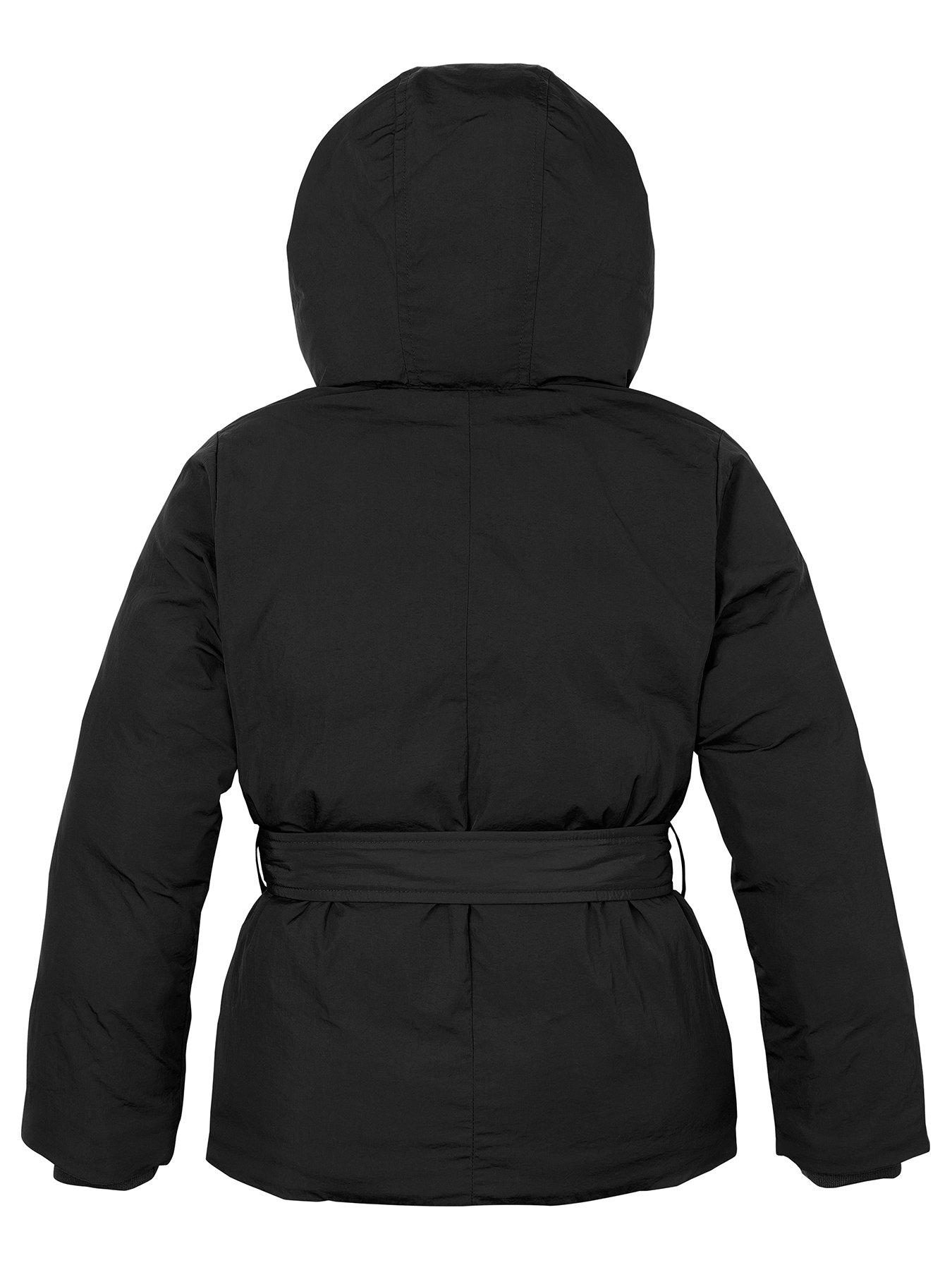 Image 2 of 2 of Calvin Klein Jeans Girls Short Padded Jacket - Black