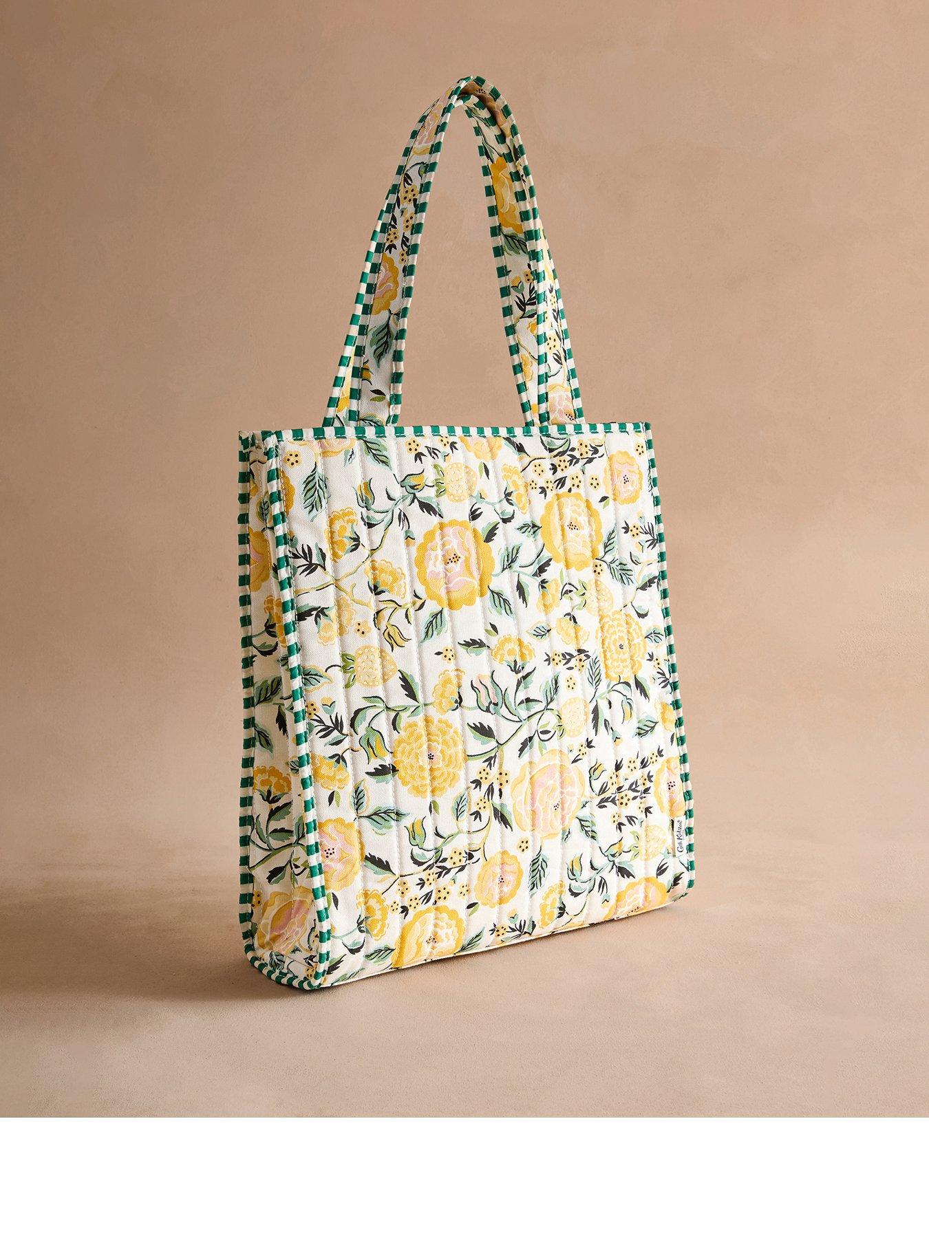 undefined Qlt Bb Yellow Strawberry Garden - Floral Large Bookbag - Yellow