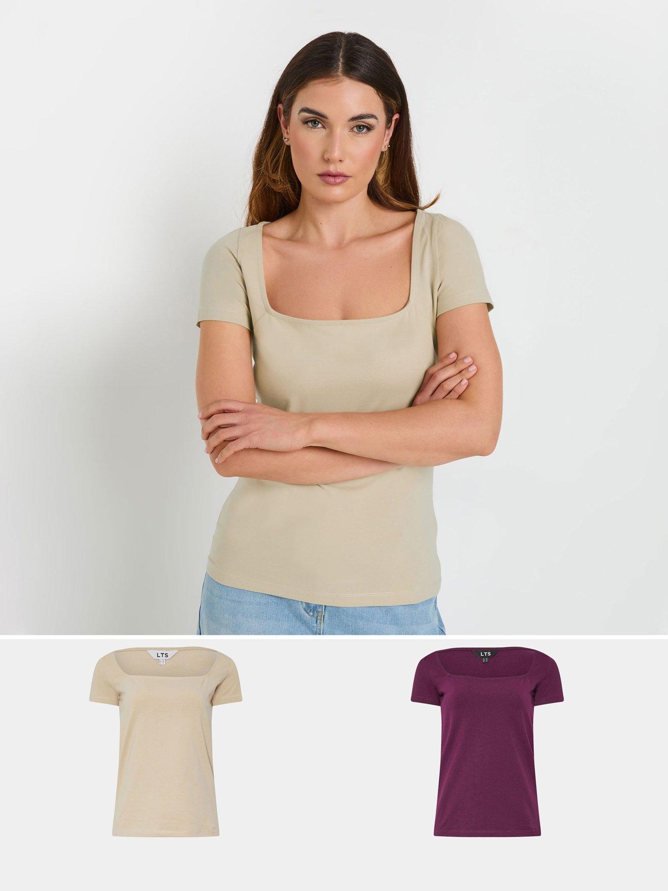 undefined Tall 2 Pack Square Neck T-shirt