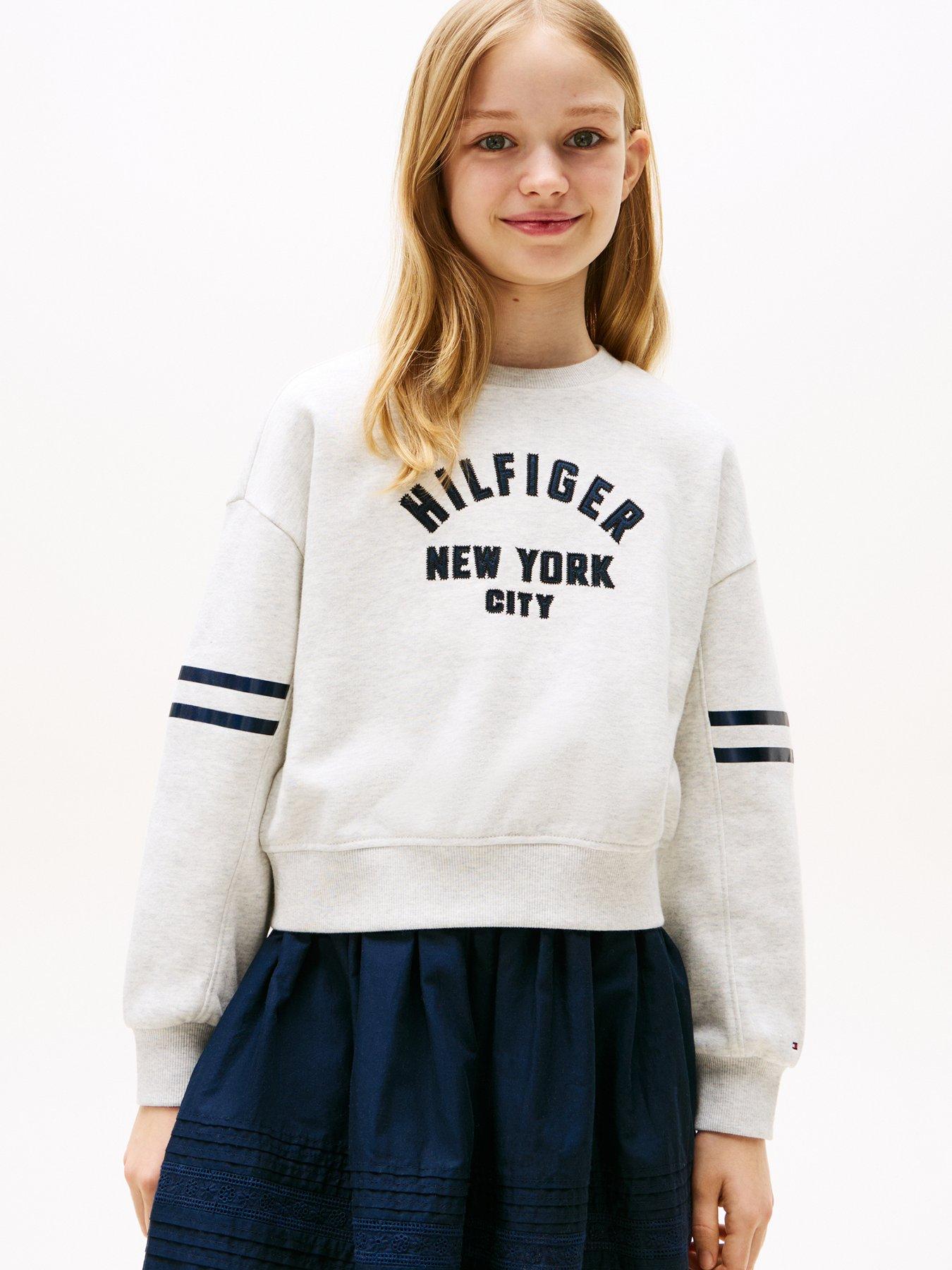 undefined Girls Batwing Sweatshirt - Grey