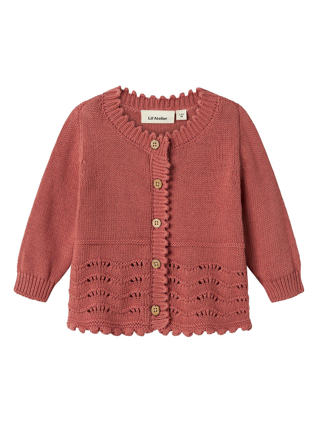 undefined Baby Girls Knitted Cardigan - Withered Rose
