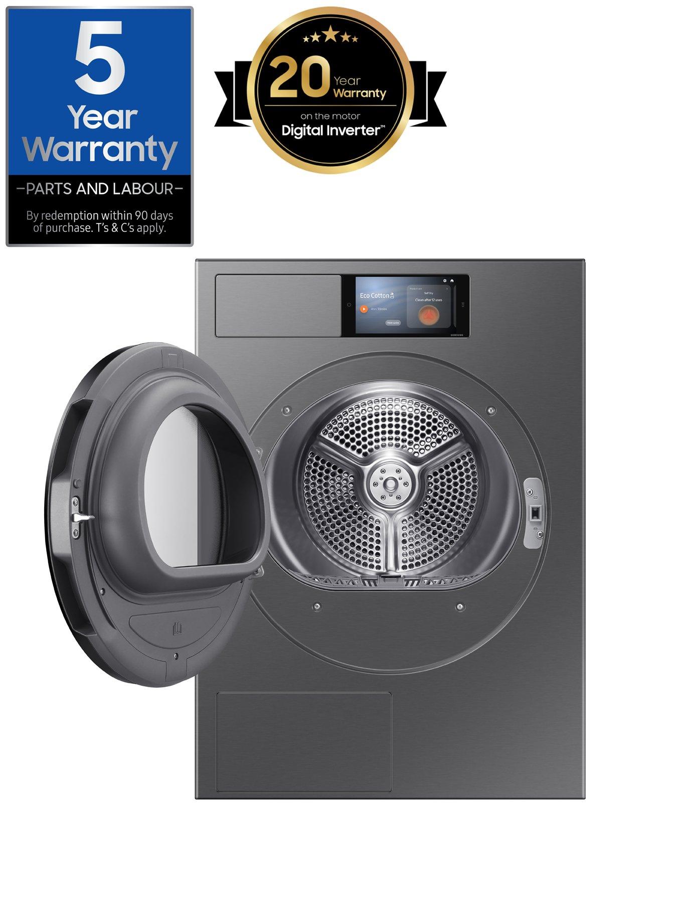 Image 2 of 7 of Samsung Series 9 AI Home DV90F09F4SU1 9KG Smart Heat Pump Tumble Dryer - Dark Steel