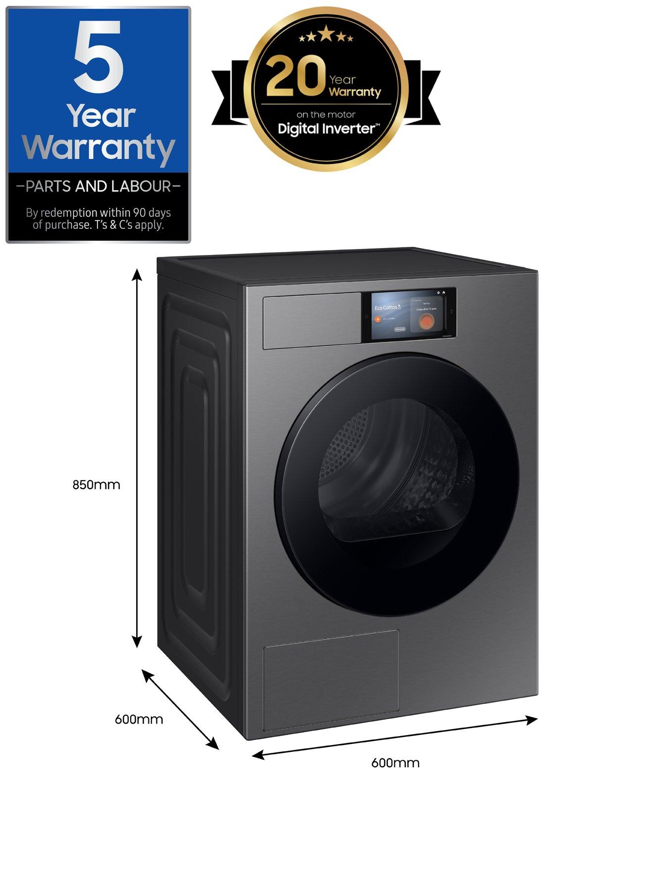 Image 7 of 7 of Samsung Series 9 AI Home DV90F09F4SU1 9KG Smart Heat Pump Tumble Dryer - Dark Steel