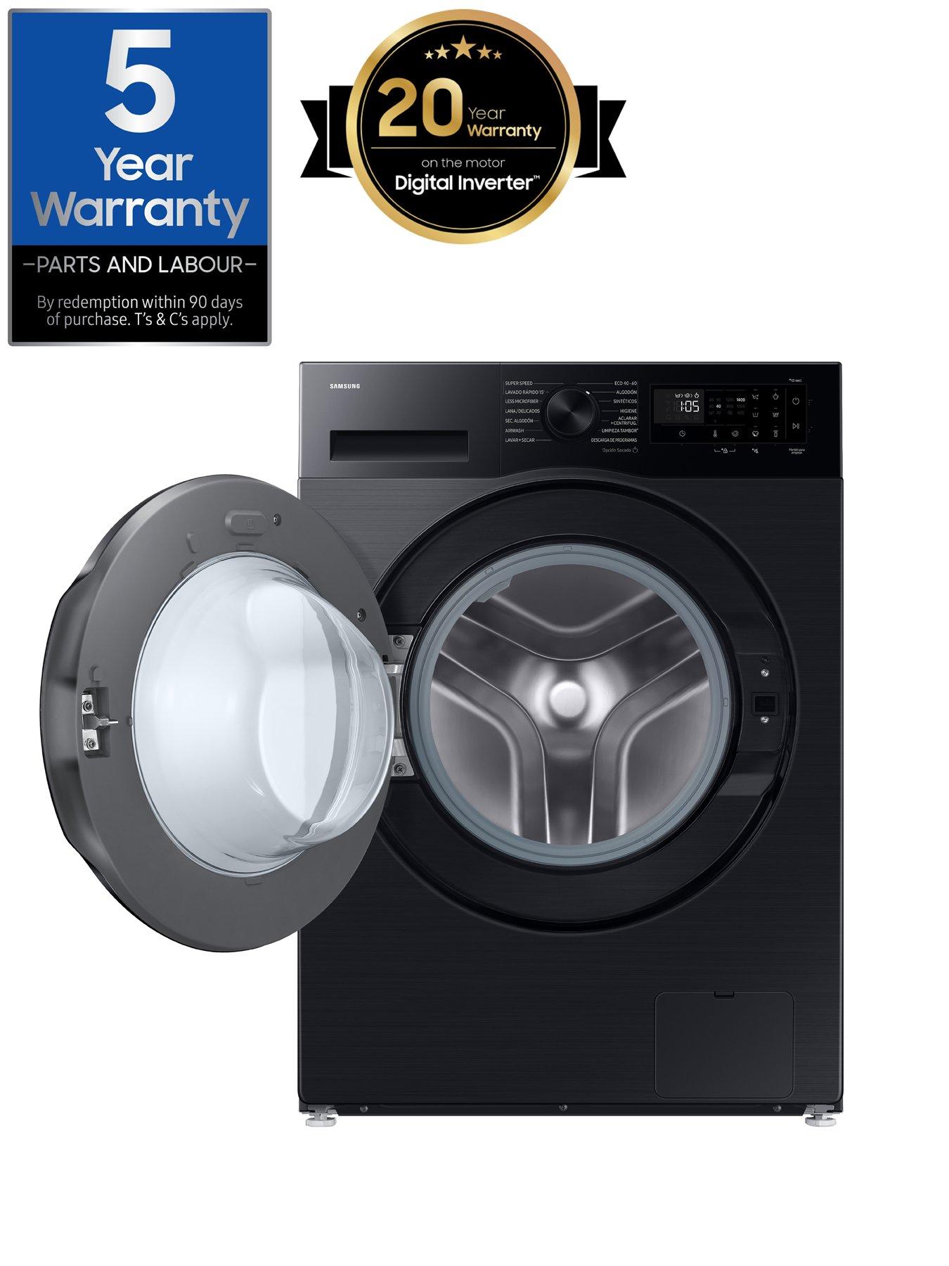 Image 2 of 7 of Samsung Series 5 AI Energy WD90DG5G34BBEU 9kg Wash, 5kg Dry, 1400rpm Spin Smart Slim Depth Washer Dryer - Black