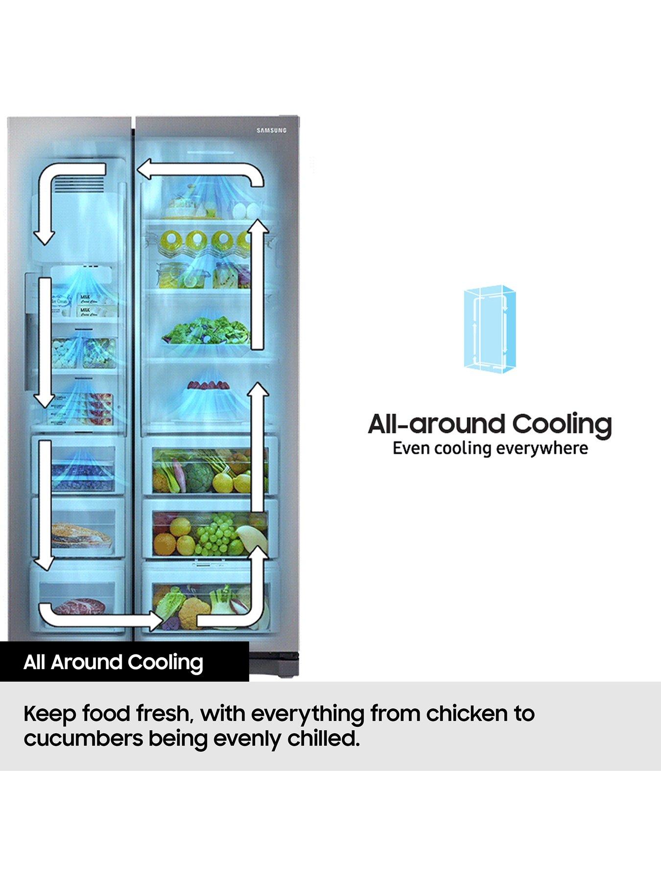 Image 4 of 8 of Samsung Series 6 RS57DG400EM9 American-Style Smart Fridge Freezer with SpaceMax&trade; technology&nbsp;&nbsp;- Gentle Silver Matt