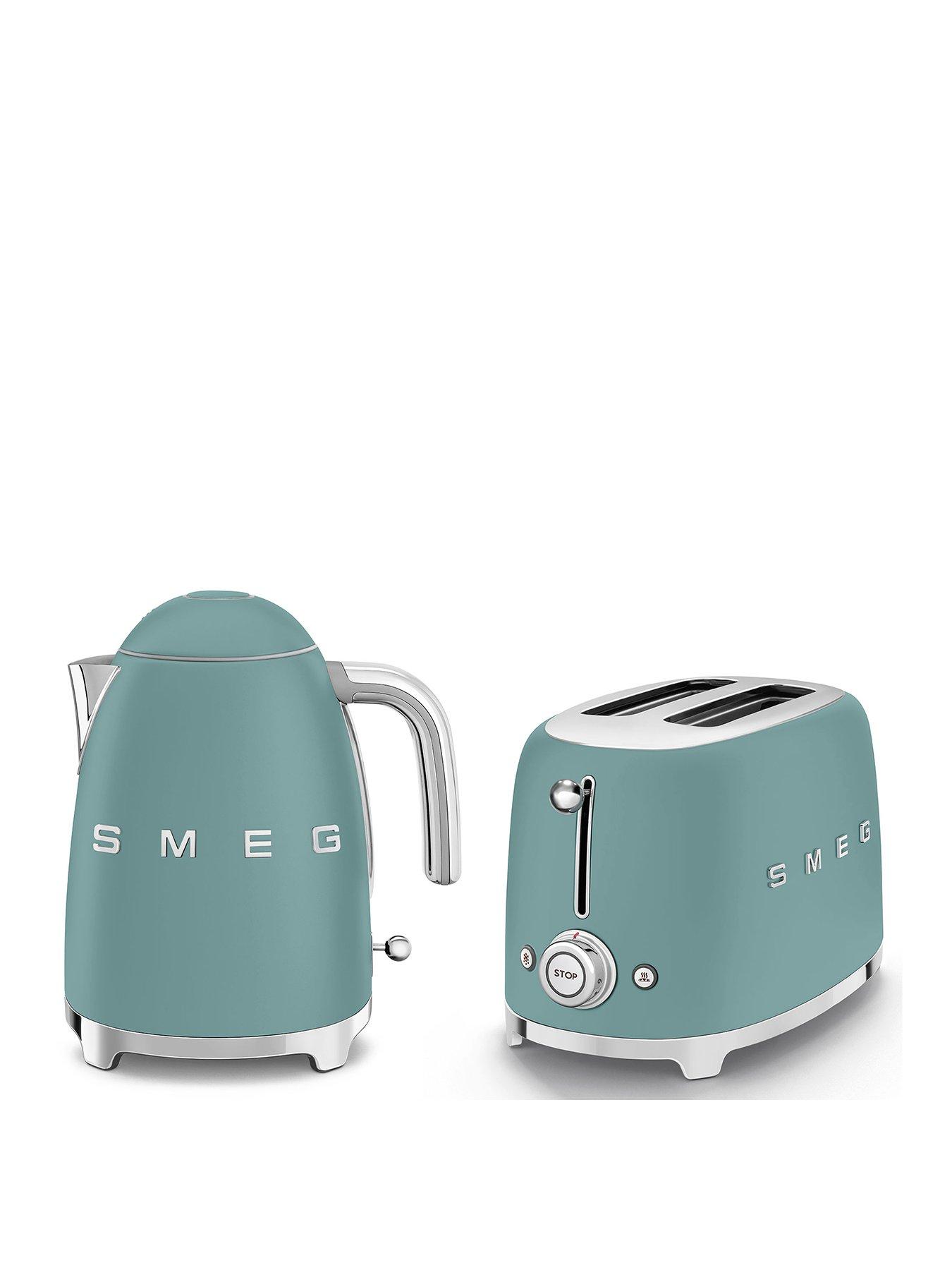 Image 1 of 6 of Smeg EEJB289 50s&nbsp;Retro Style Kettle and 2-Slice Toaster - Emerald Green