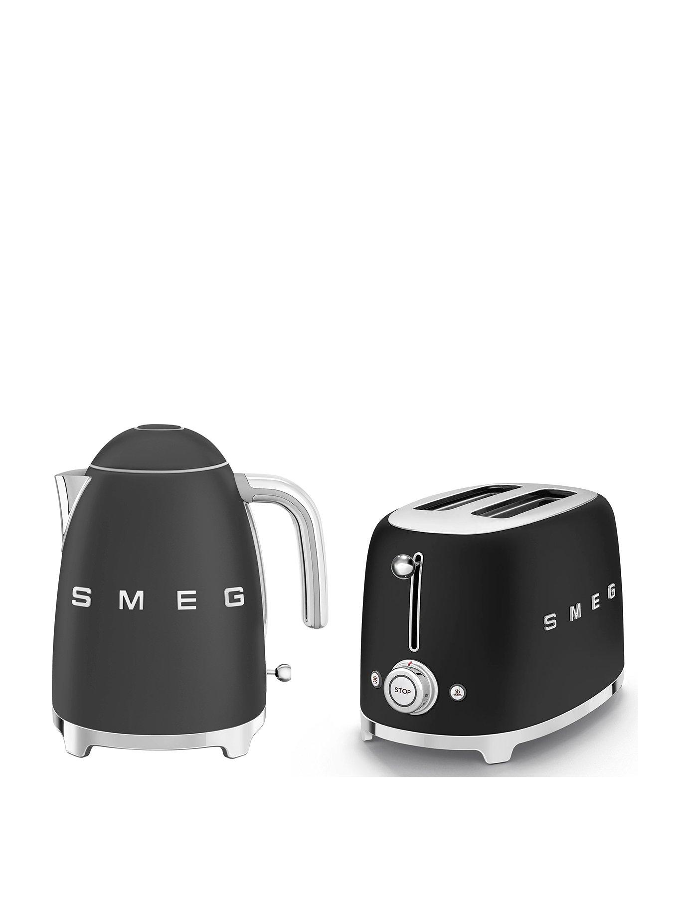 Image 1 of 6 of Smeg EEJB154 50s&nbsp;Retro Style Kettle and 2-Slice Toaster - Matte Black