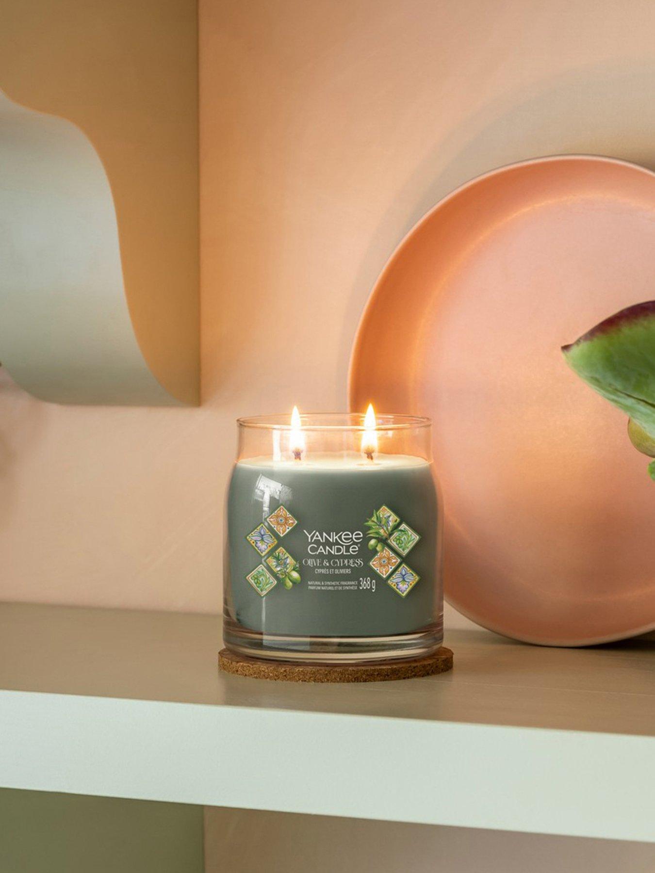 Product photograph of Yankee Candle Signature Medium Jar -olive Amp Cypress from very.co.uk