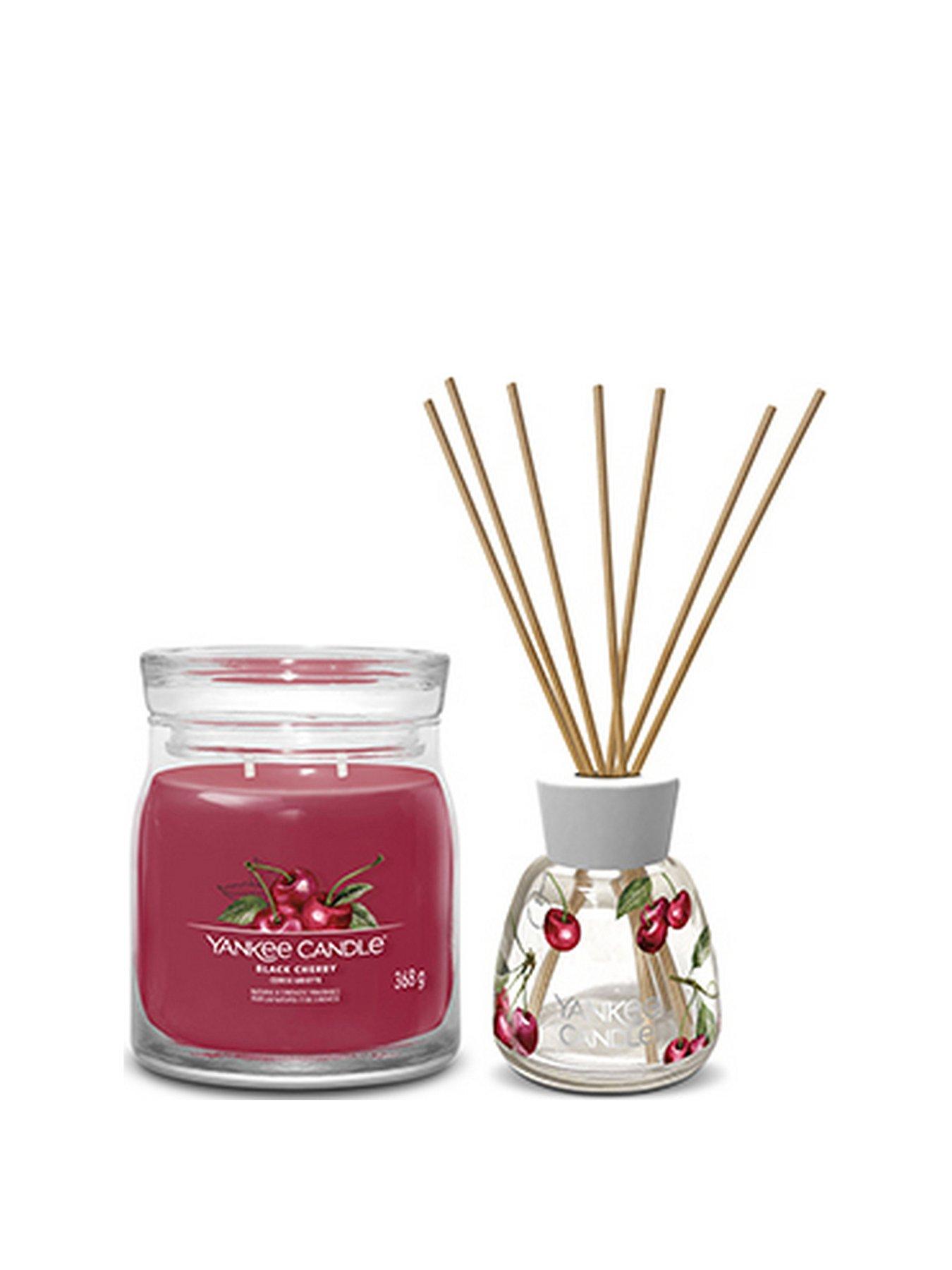 Product photograph of Yankee Candle Signature Black Cherry Reed Diffuser - Reed Diffuser Only from very.co.uk