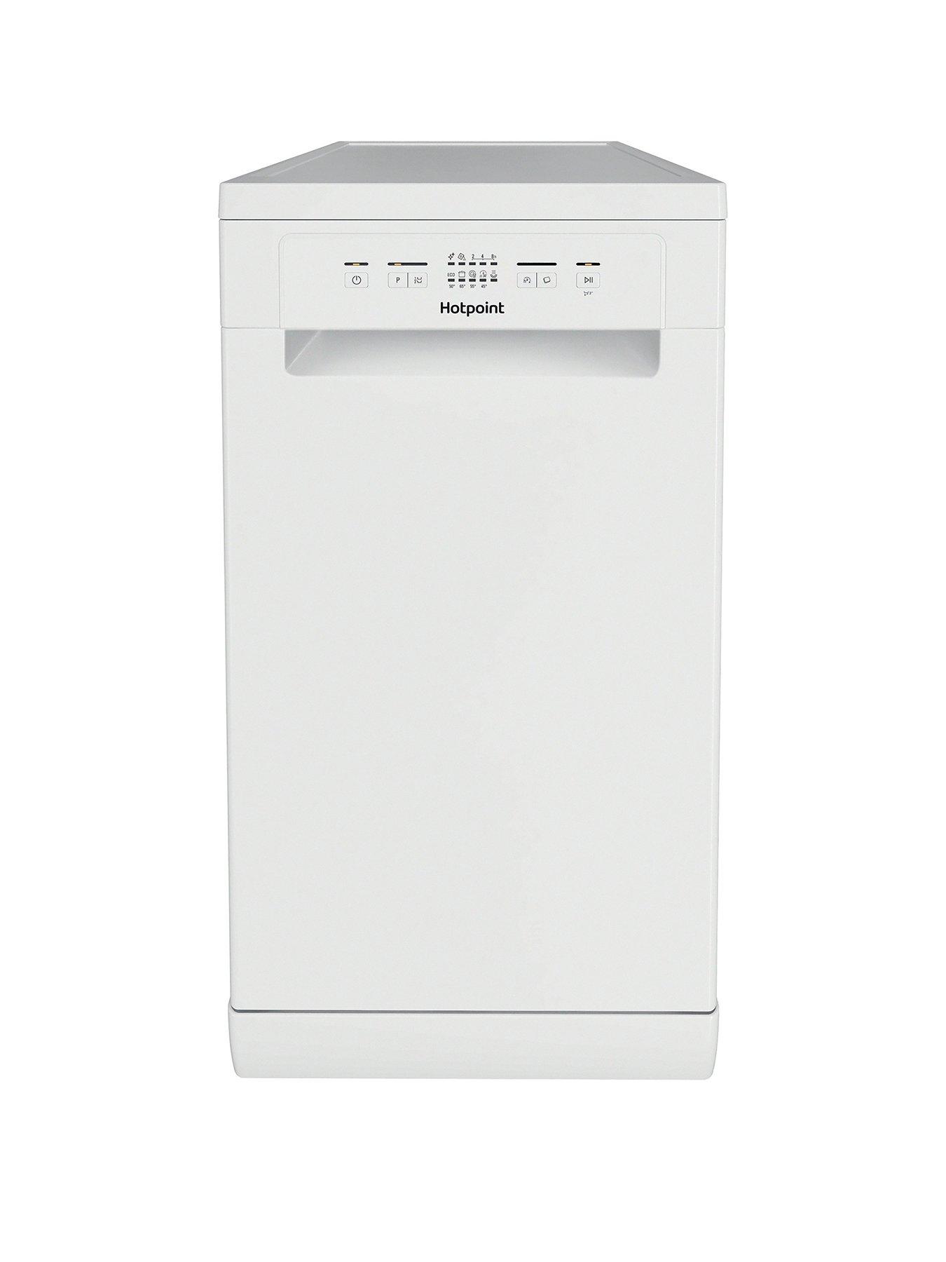 Image 1 of 7 of Hotpoint HP2FE10CS90WUK Freestanding Slimline Dishwasher - White