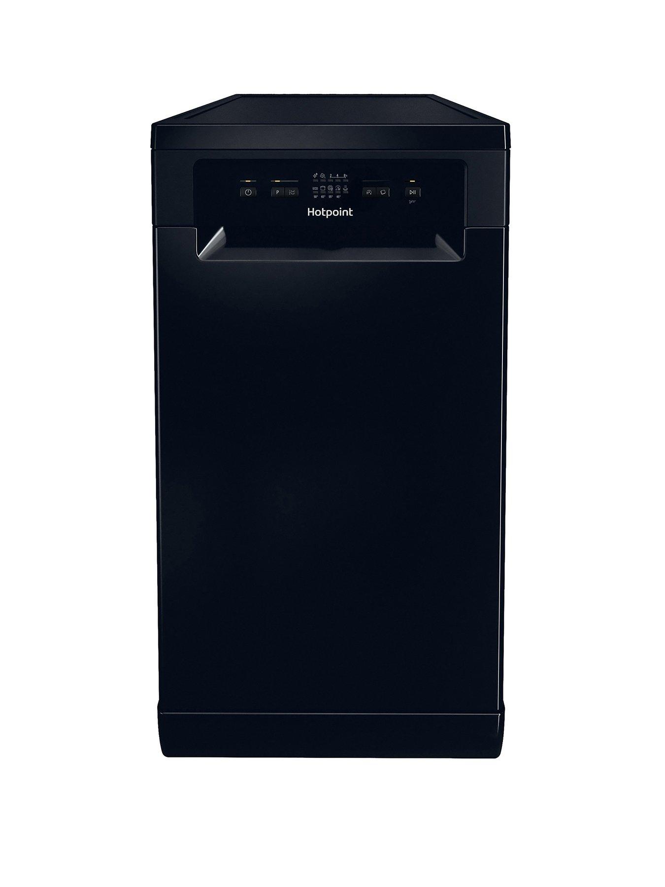 undefined HP2FE10CS90BUK Freestanding Slimline Dishwasher - Black