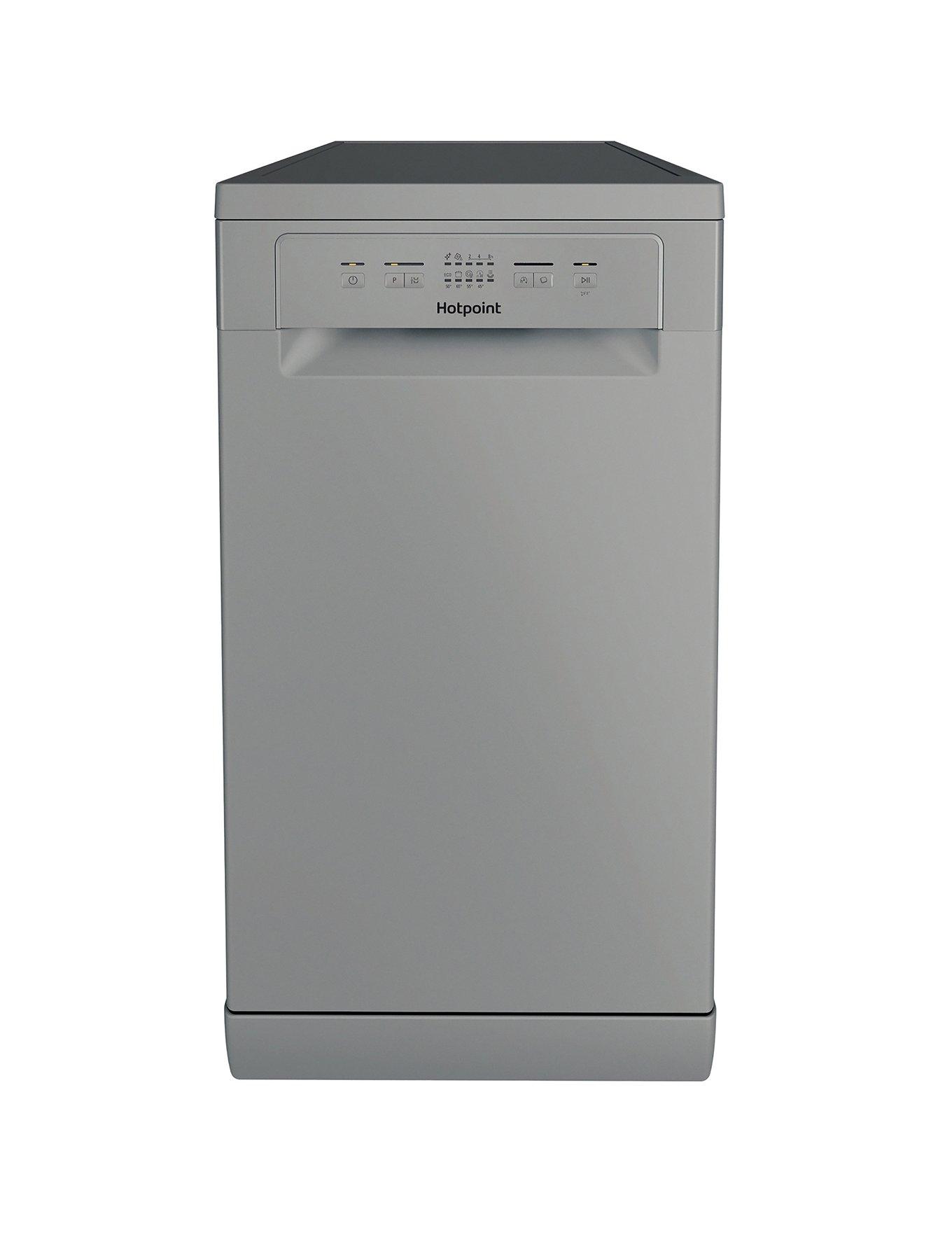 Hotpoint HP2FE10CS90SUK Freestanding Slimline Dishwasher - Silver