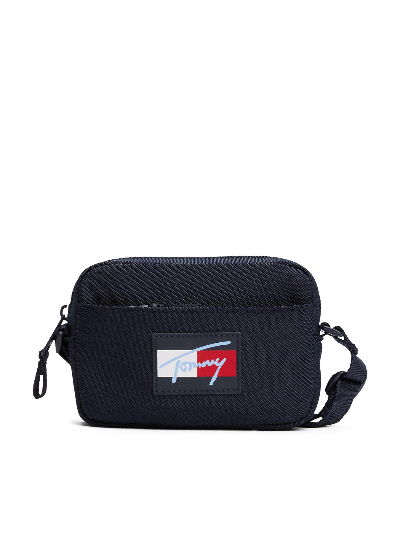 undefined Kids Script Flag Crossover Bag - Navy